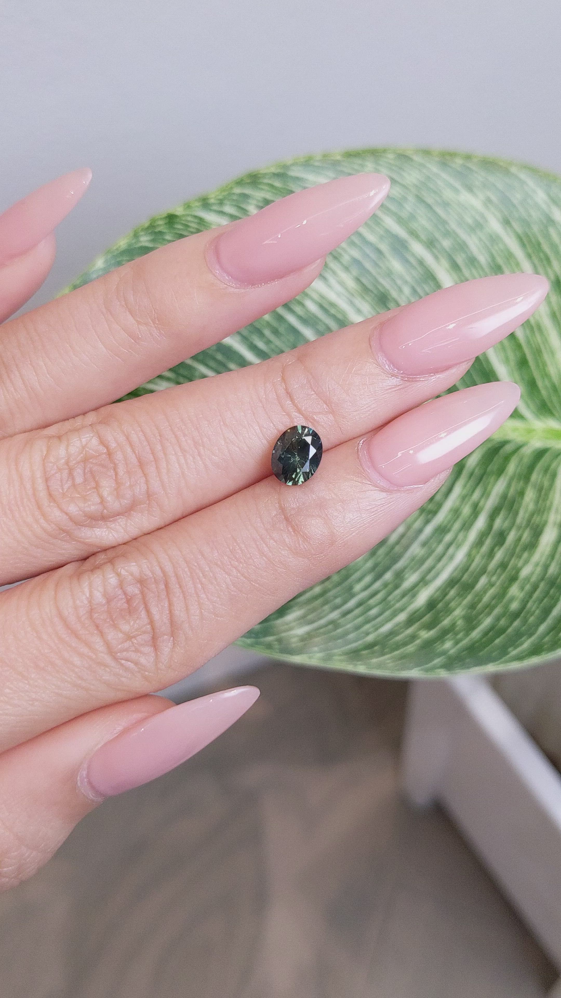 1.50 Ct. Greenish Blue Sapphire from Australia Size Video