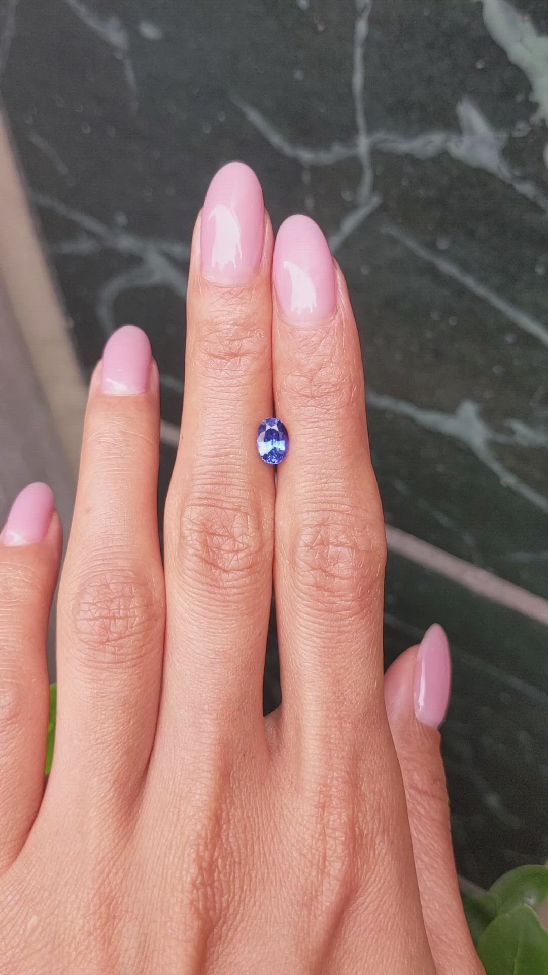 1.07 Ct. Blue Sapphire from Ceylon (Sri Lanka) Size Video