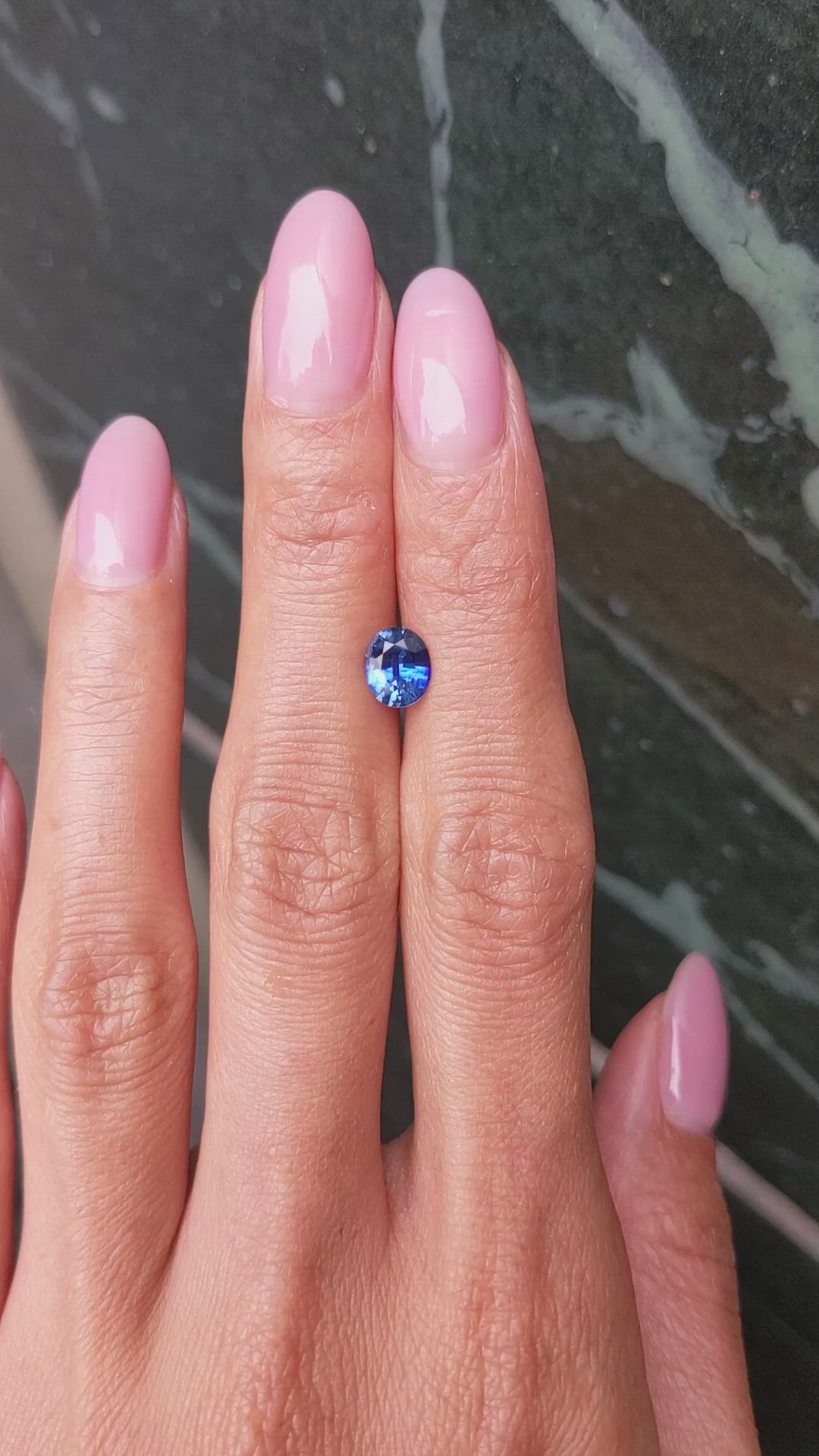 1.12 Ct. Blue Sapphire from Ceylon (Sri Lanka) Size Video