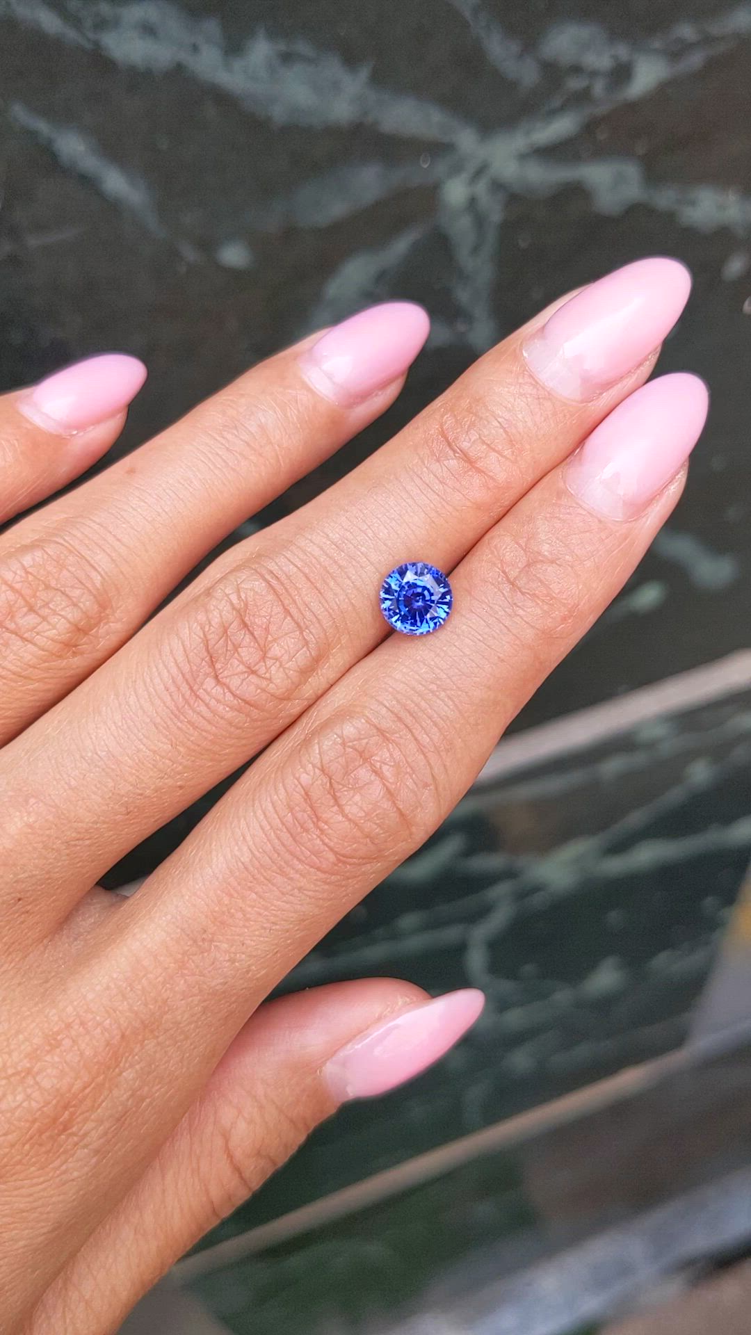 2.00 Ct. Blue Sapphire from Ceylon (Sri Lanka) Size Video
