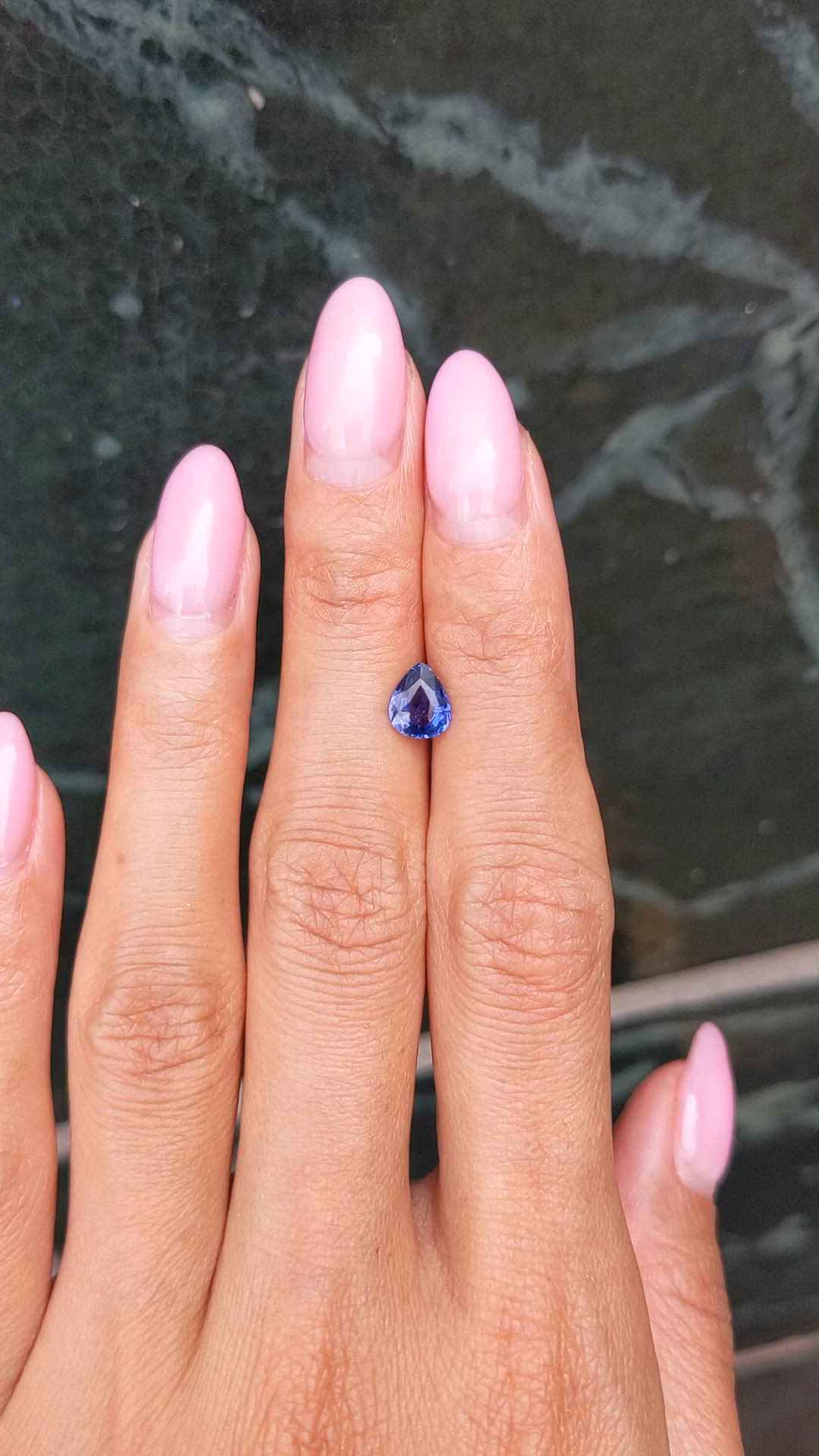 1.04 Ct. Blue Sapphire from Ceylon (Sri Lanka) Size Video