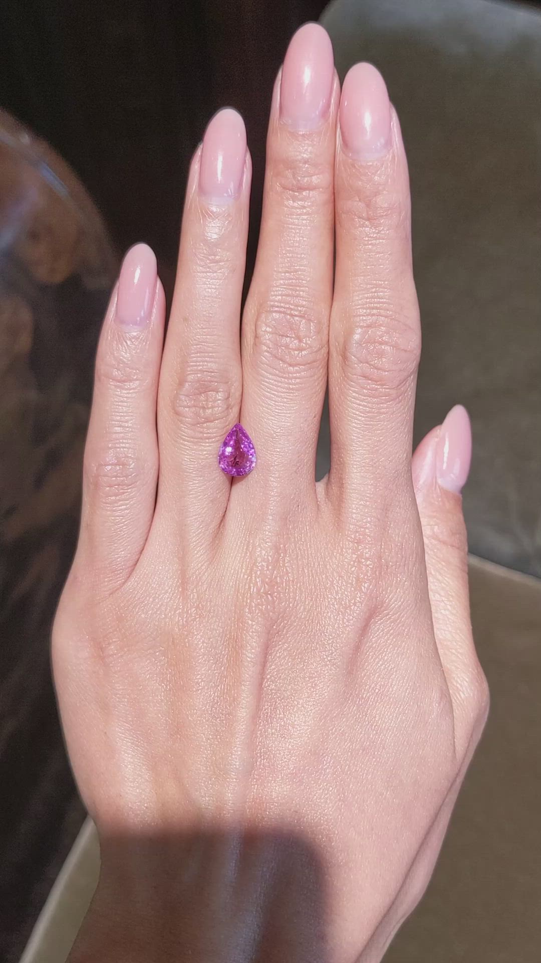 2.02 Ct. Pink Sapphire from Ceylon (Sri Lanka) Size Video