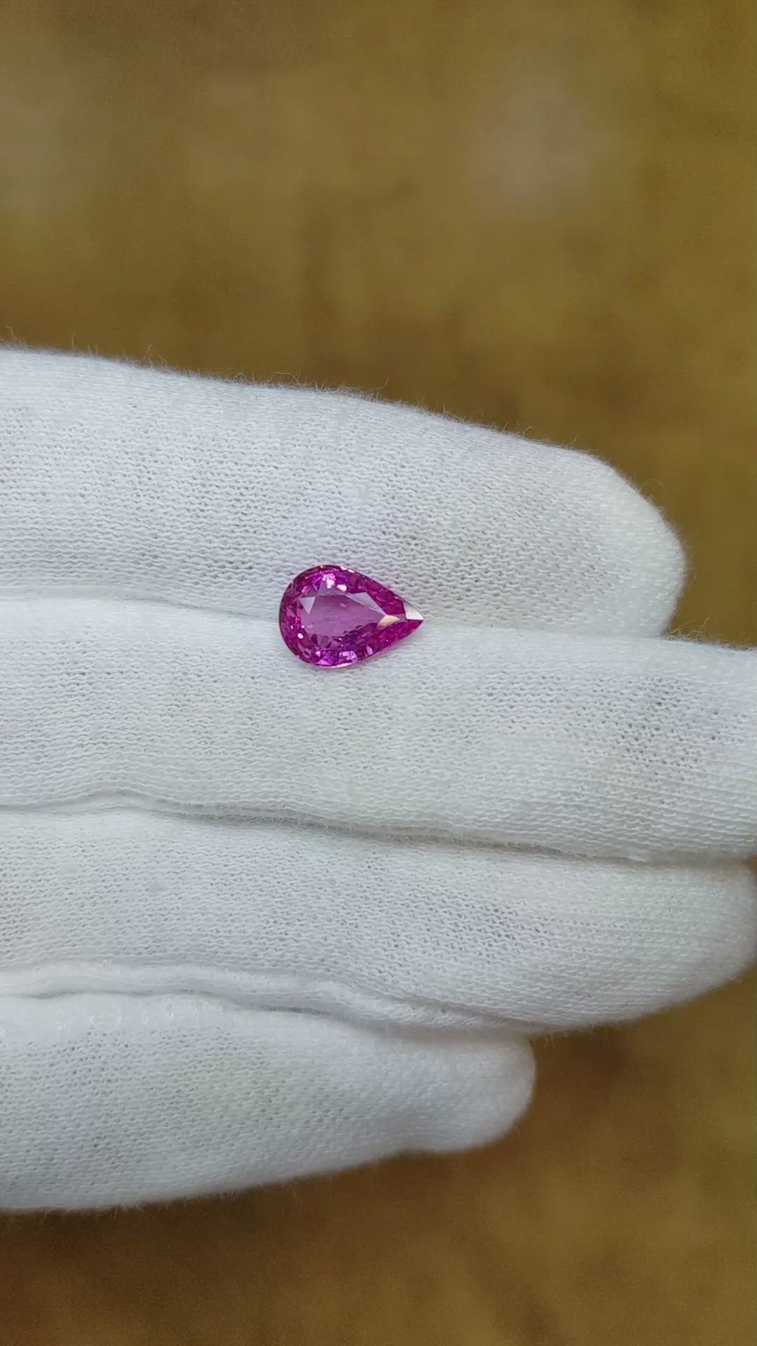 2.02 Ct. Pink Sapphire from Ceylon (Sri Lanka) Size Video