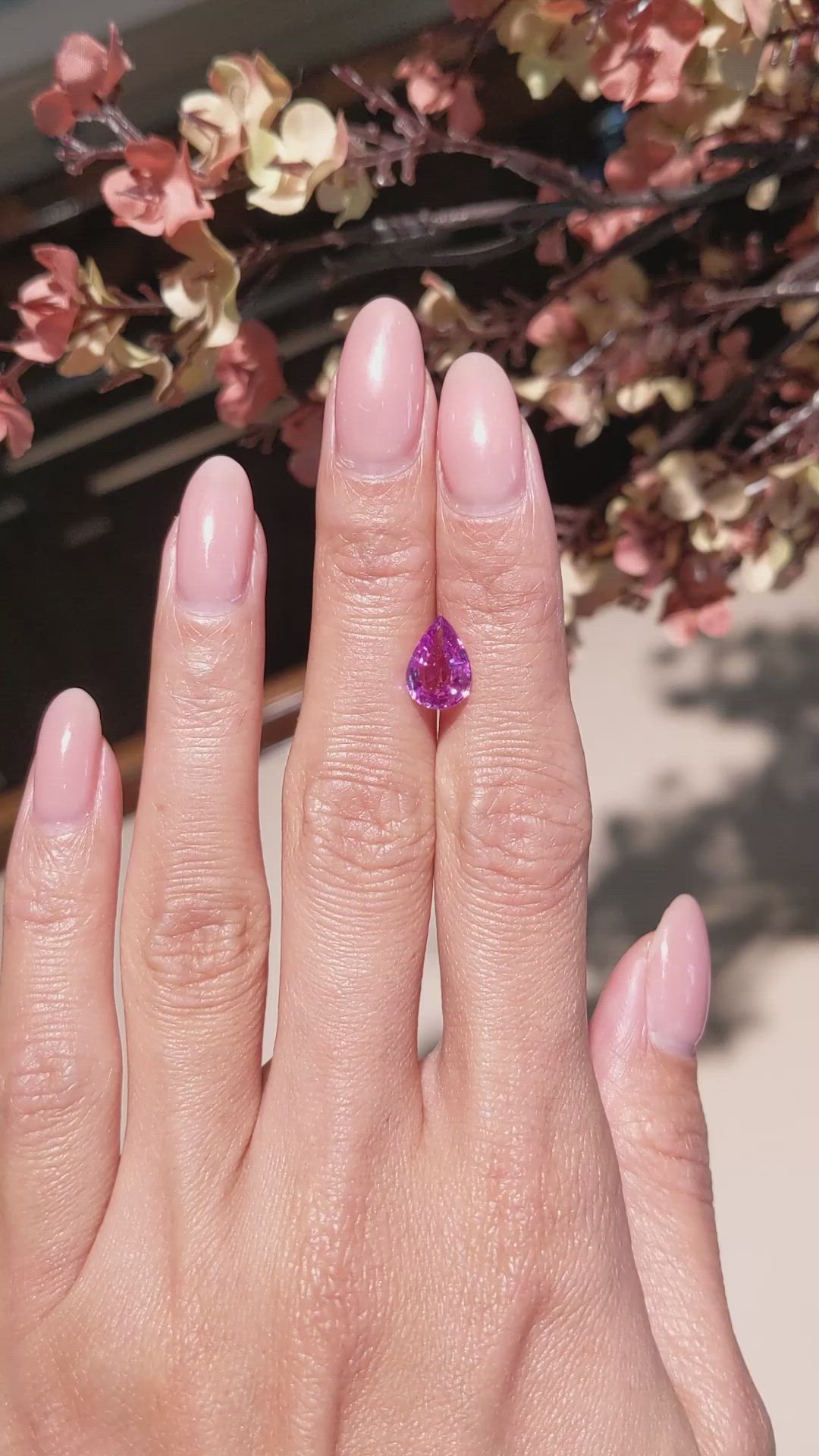 2.02 Ct. Pink Sapphire from Ceylon (Sri Lanka) Size Video