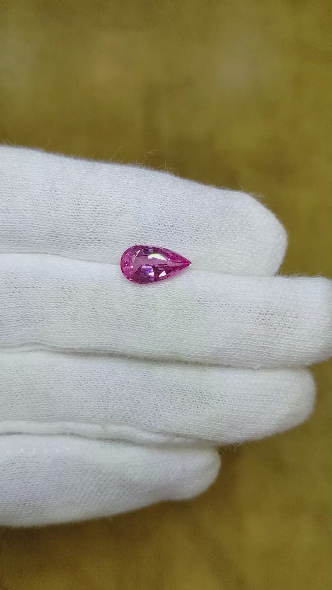 2.02 Ct. Pink Sapphire from Ceylon (Sri Lanka) Size Video