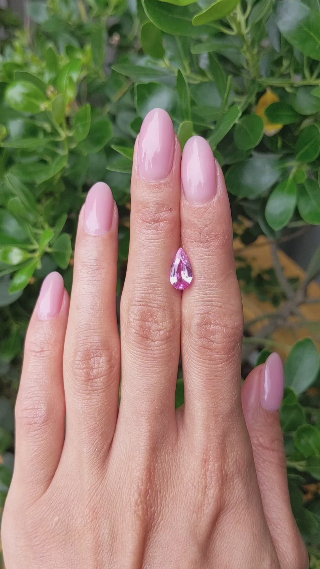 2.02 Ct. Pink Sapphire from Ceylon (Sri Lanka) Size Video