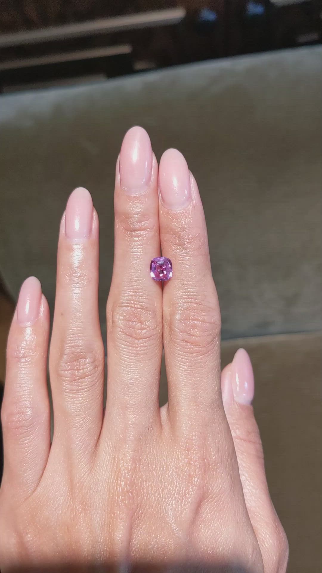 1.59 Ct. Pink Sapphire from Ceylon (Sri Lanka) Size Video
