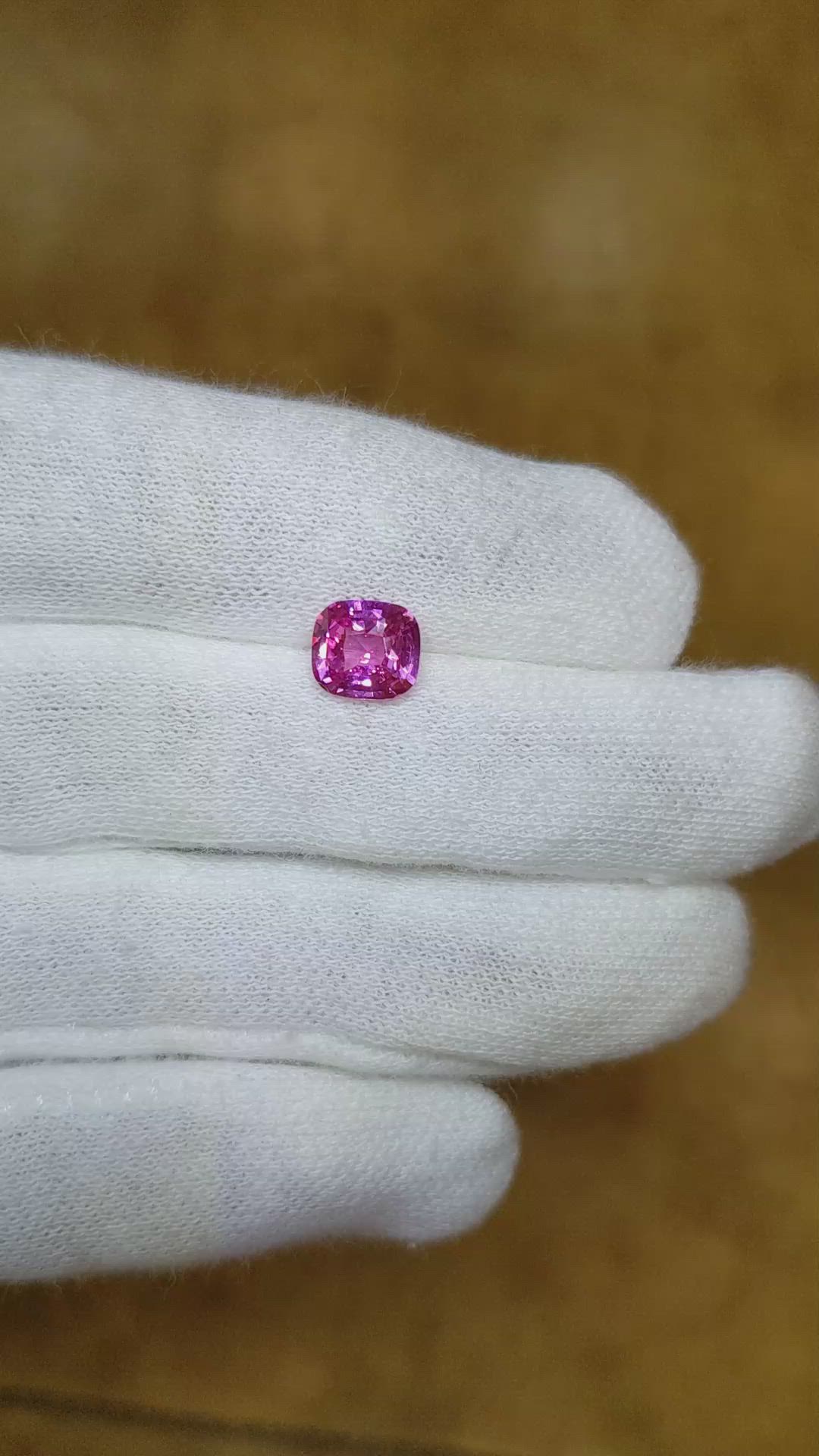 1.59 Ct. Pink Sapphire from Ceylon (Sri Lanka) Size Video