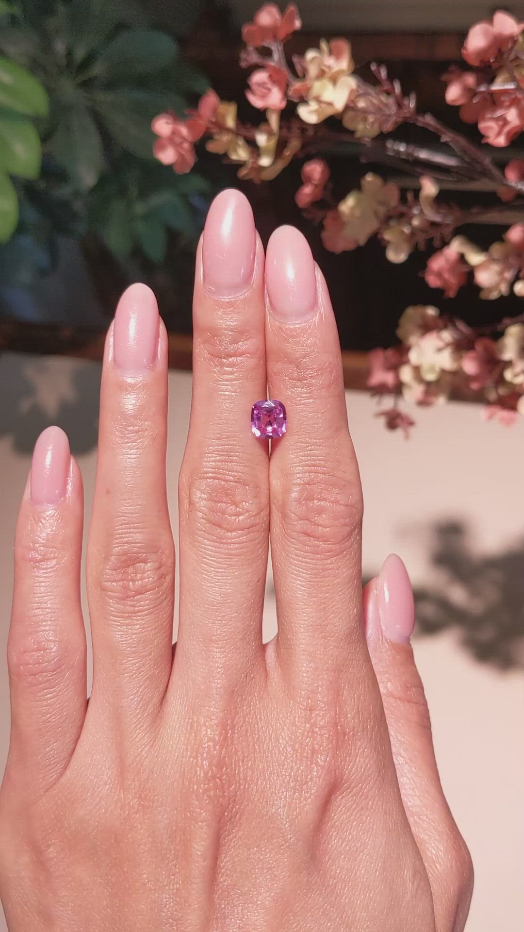 1.59 Ct. Pink Sapphire from Ceylon (Sri Lanka) Size Video