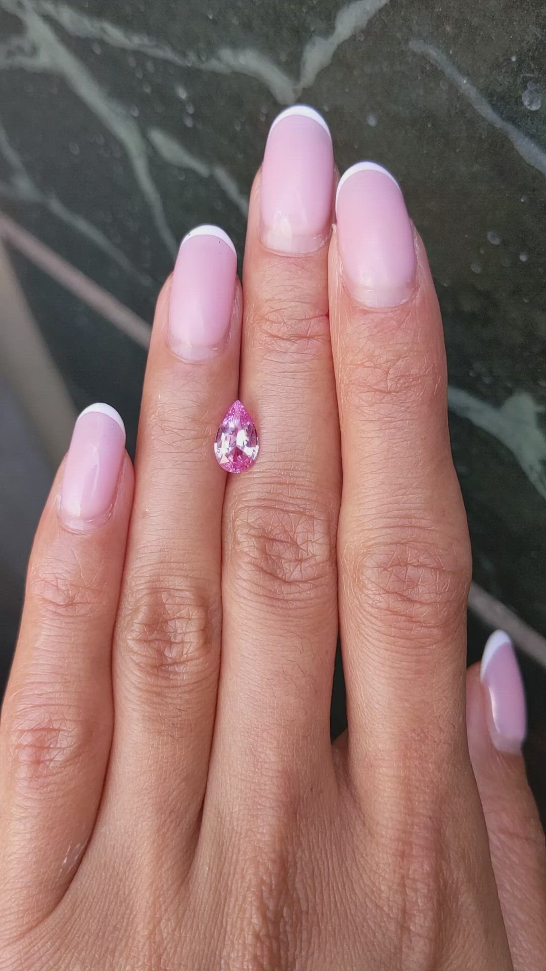 1.38 Ct. Pink Sapphire from Ceylon (Sri Lanka) Size Video