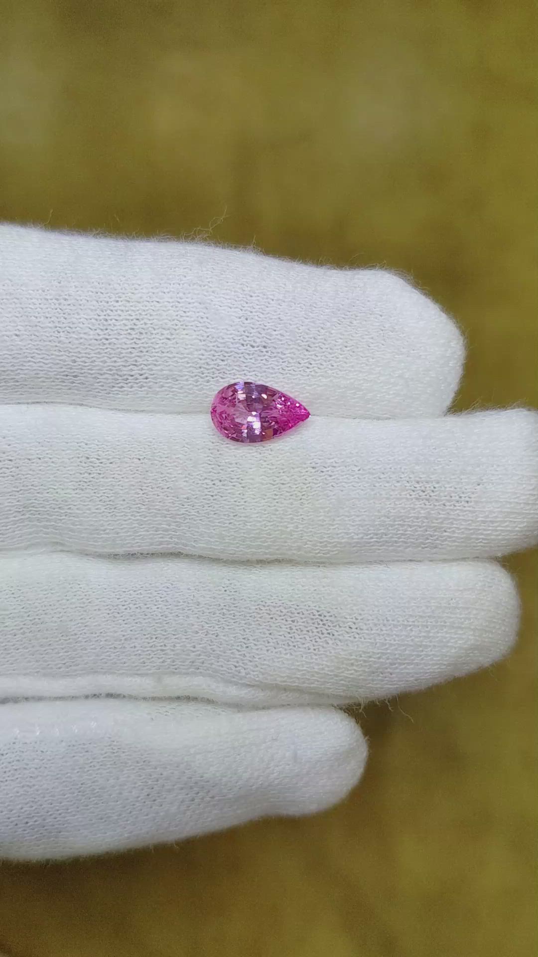 1.38 Ct. Pink Sapphire from Ceylon (Sri Lanka) Size Video