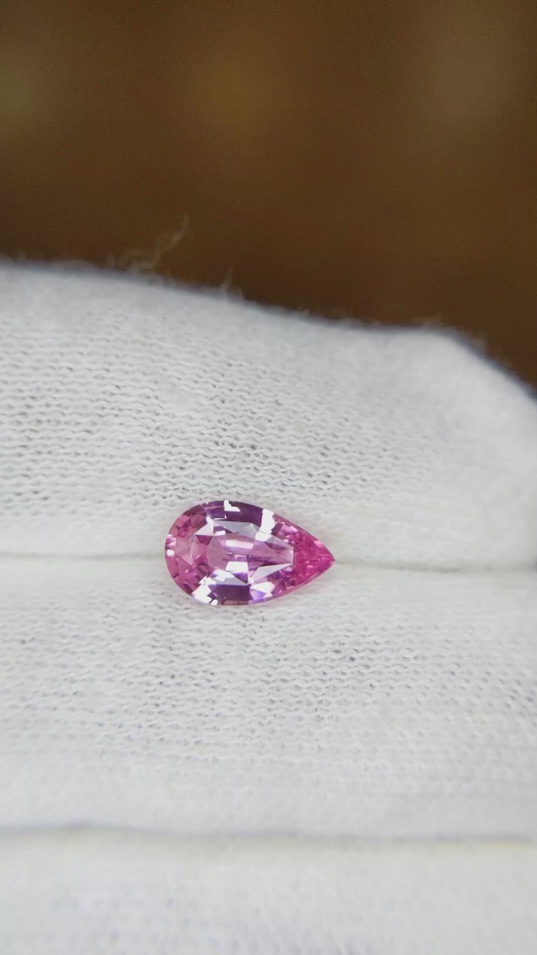 1.38 Ct. Pink Sapphire from Ceylon (Sri Lanka) Size Video