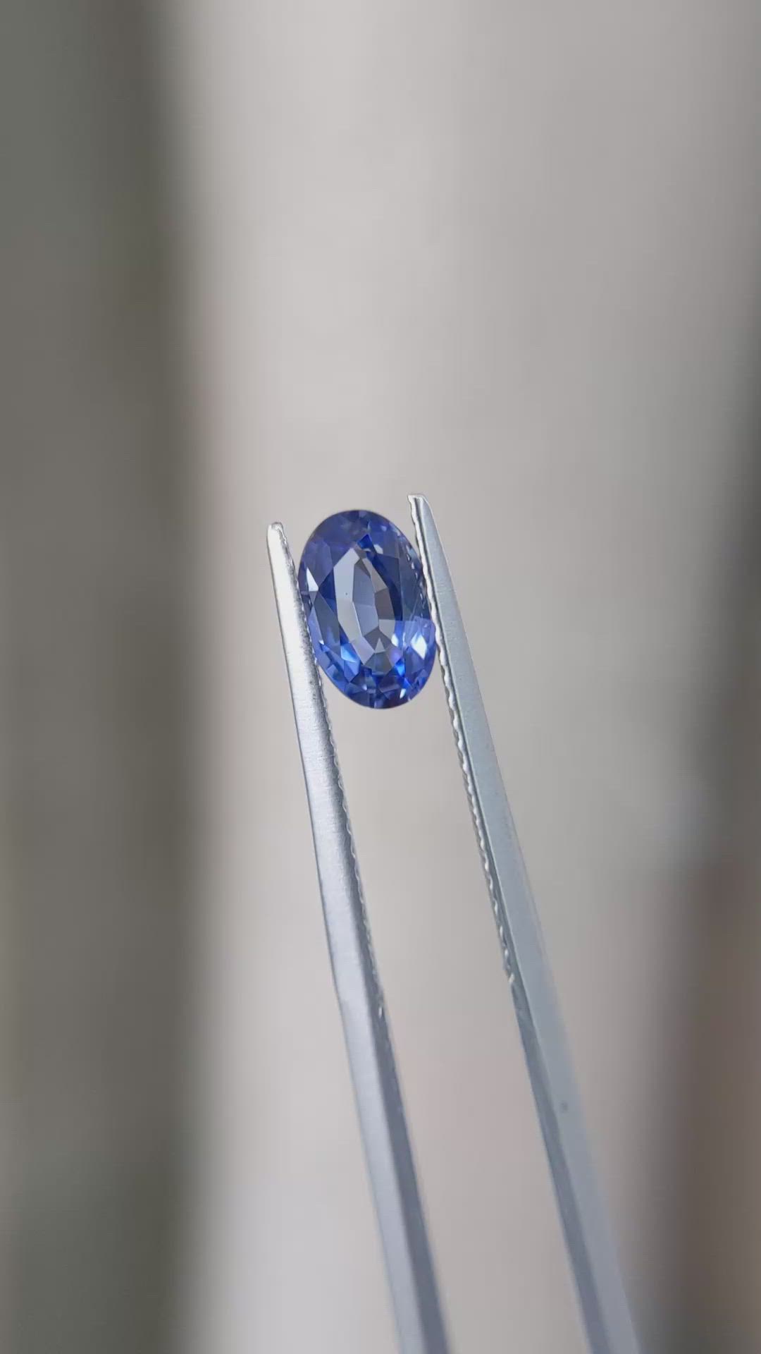 1.20 Ct. Blue Sapphire from Ceylon (Sri Lanka) Size Video
