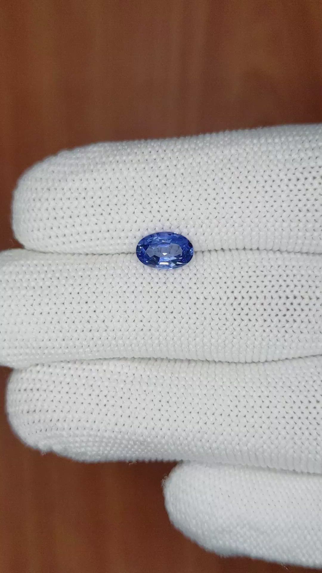 1.20 Ct. Blue Sapphire from Ceylon (Sri Lanka) Size Video