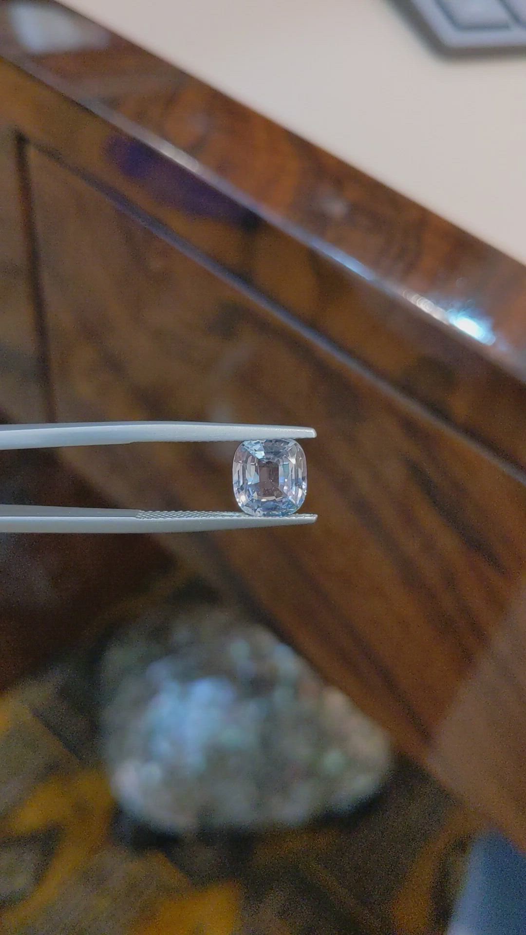 3.60 Ct. Bluish Grey Sapphire from Madagascar Size Video