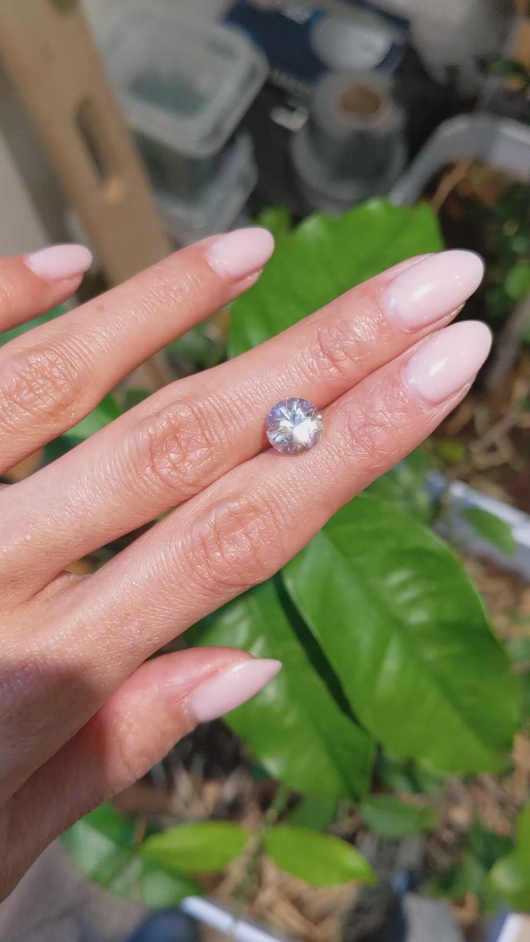 3.67 Ct. Bi Color Sapphire from Ceylon (Sri Lanka) Size Video