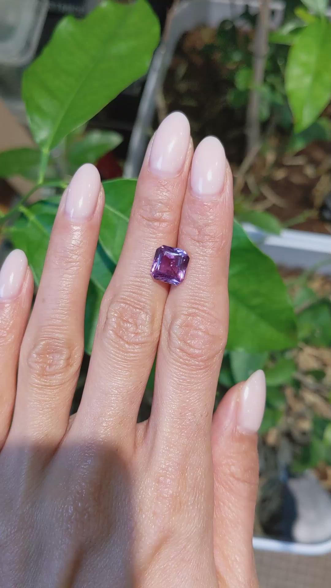 4.47 Ct. Purplish Pink Sapphire from Madagascar Size Video