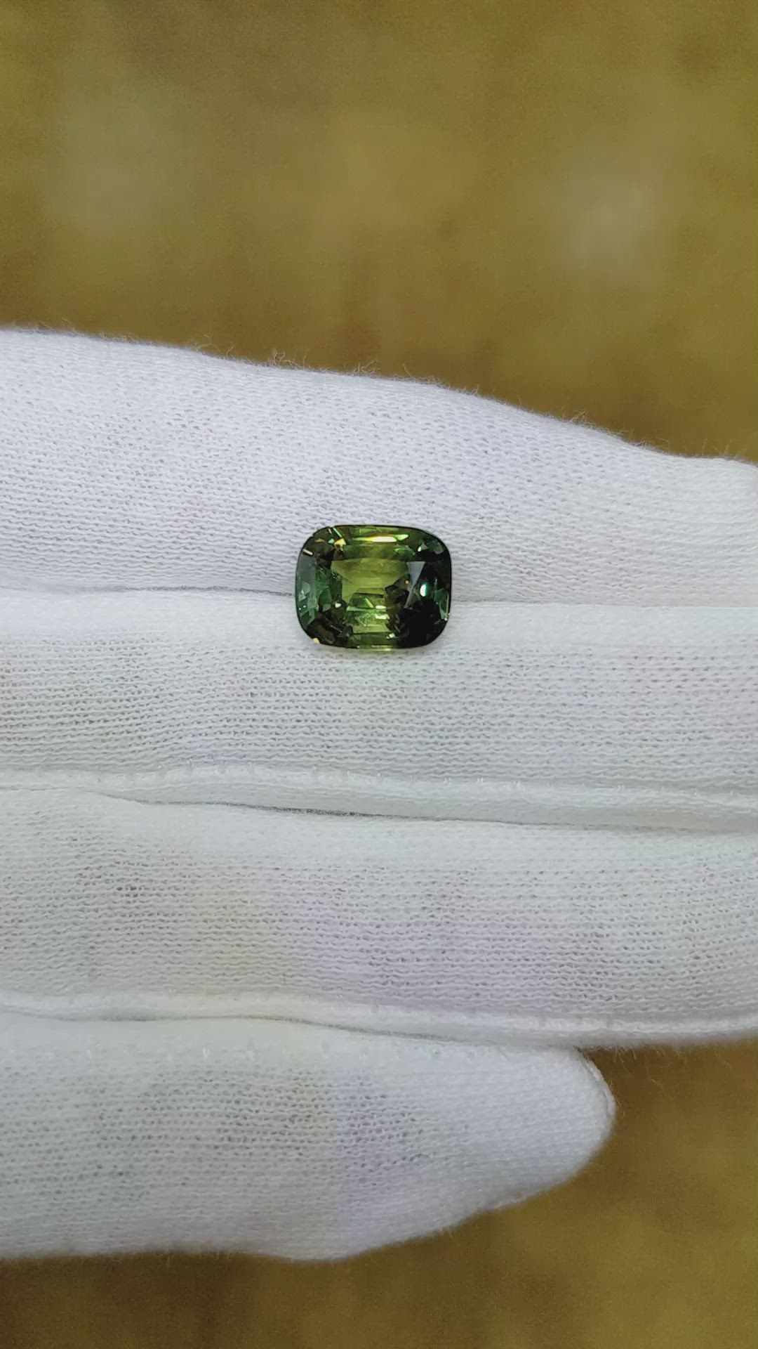 5.00 Ct. Bluish Green Sapphire from Tanzania Size Video