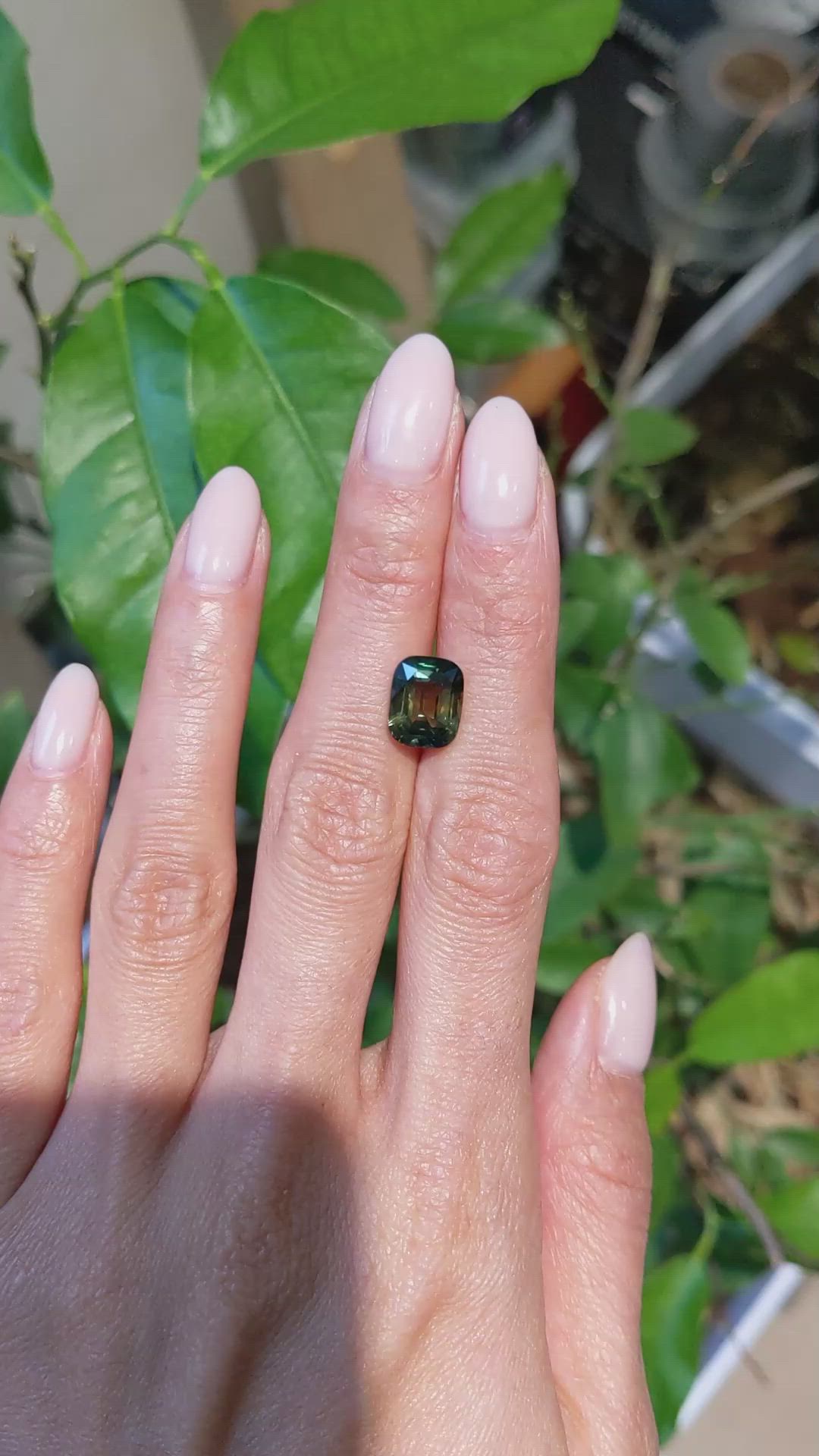 5.00 Ct. Bluish Green Sapphire from Tanzania Size Video