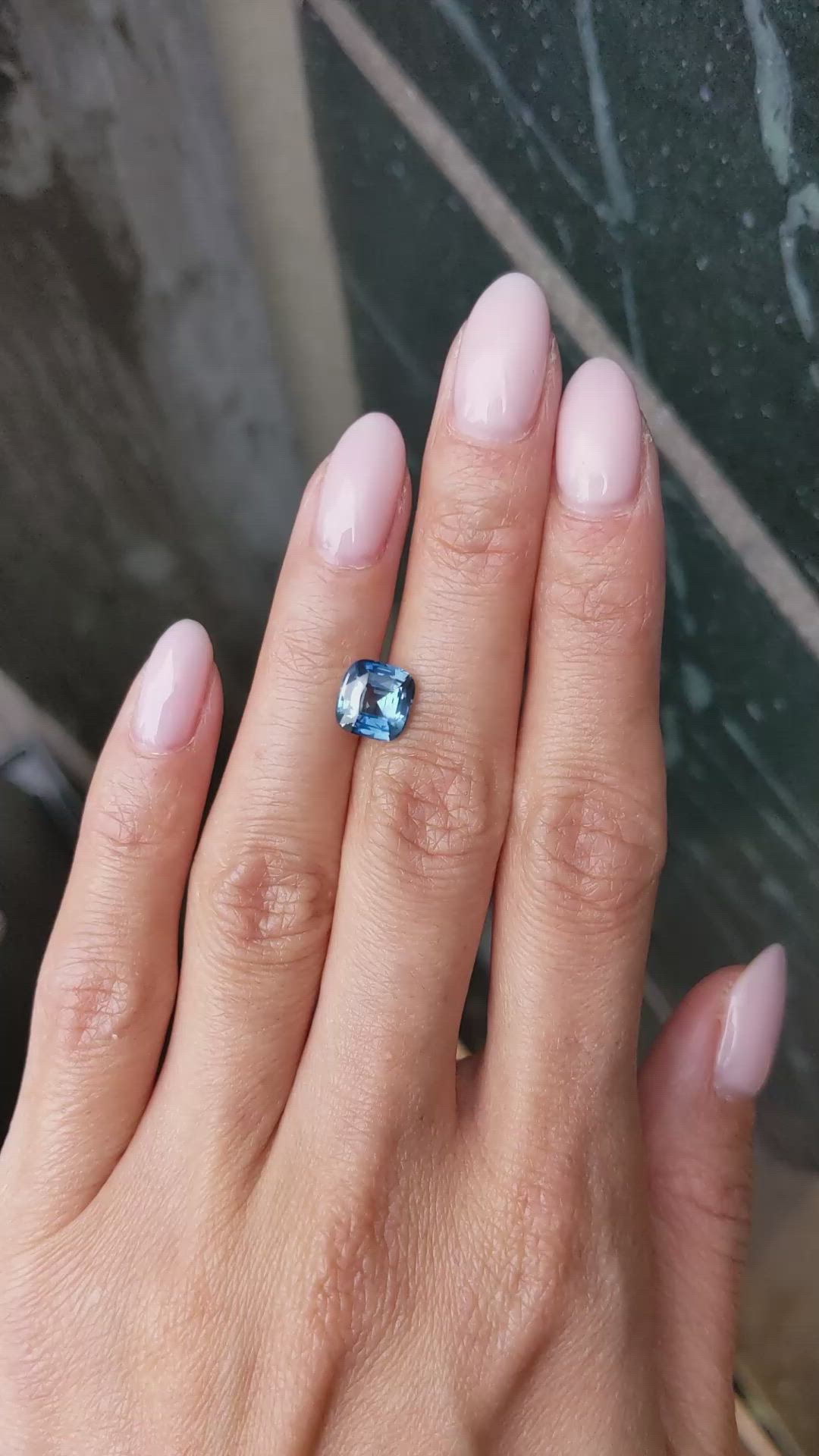 2.62 Ct. Greenish Blue Sapphire from Ceylon (Sri Lanka) Size Video