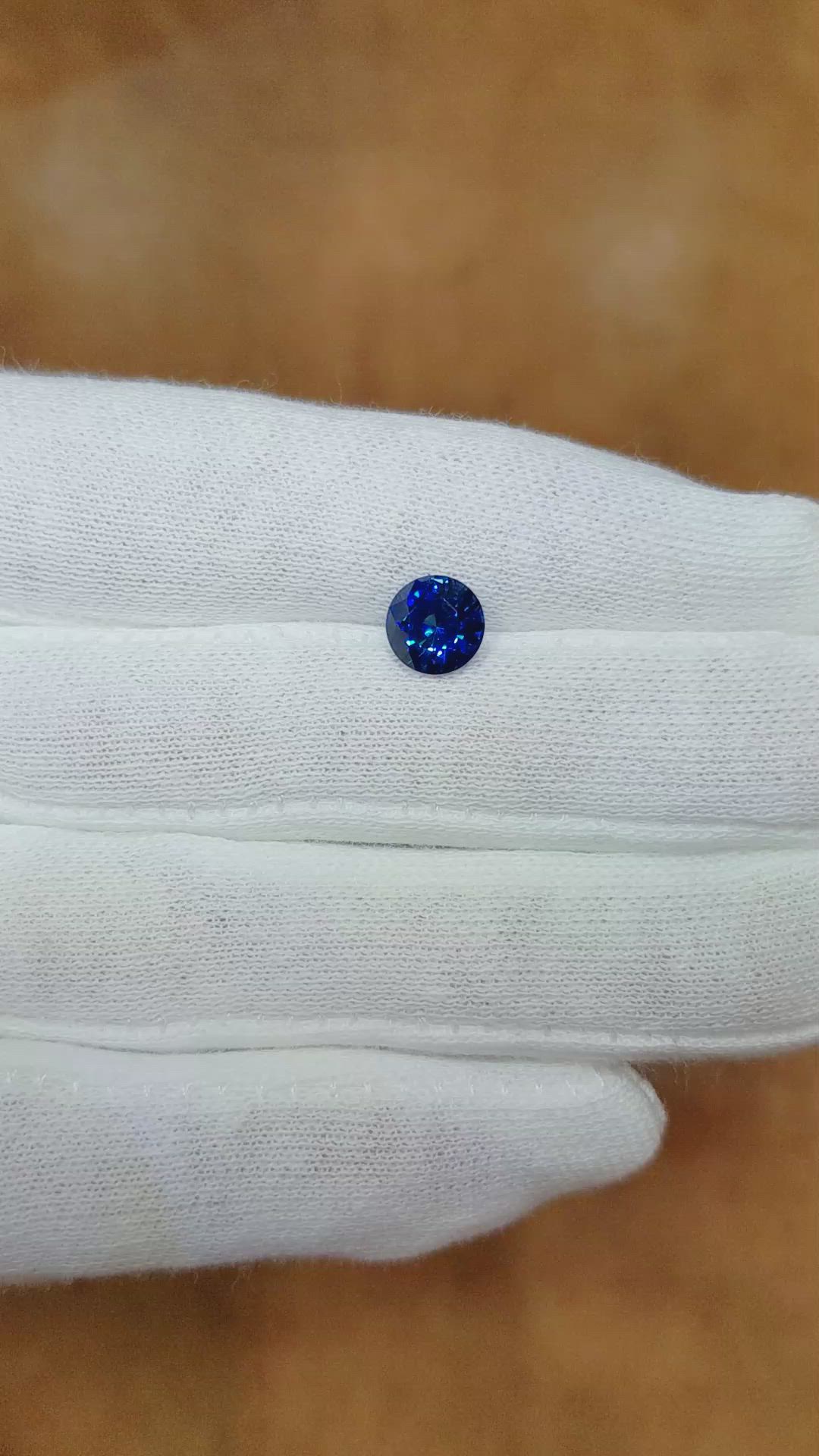 1.73 Ct. Blue Sapphire from Ceylon (Sri Lanka) Size Video