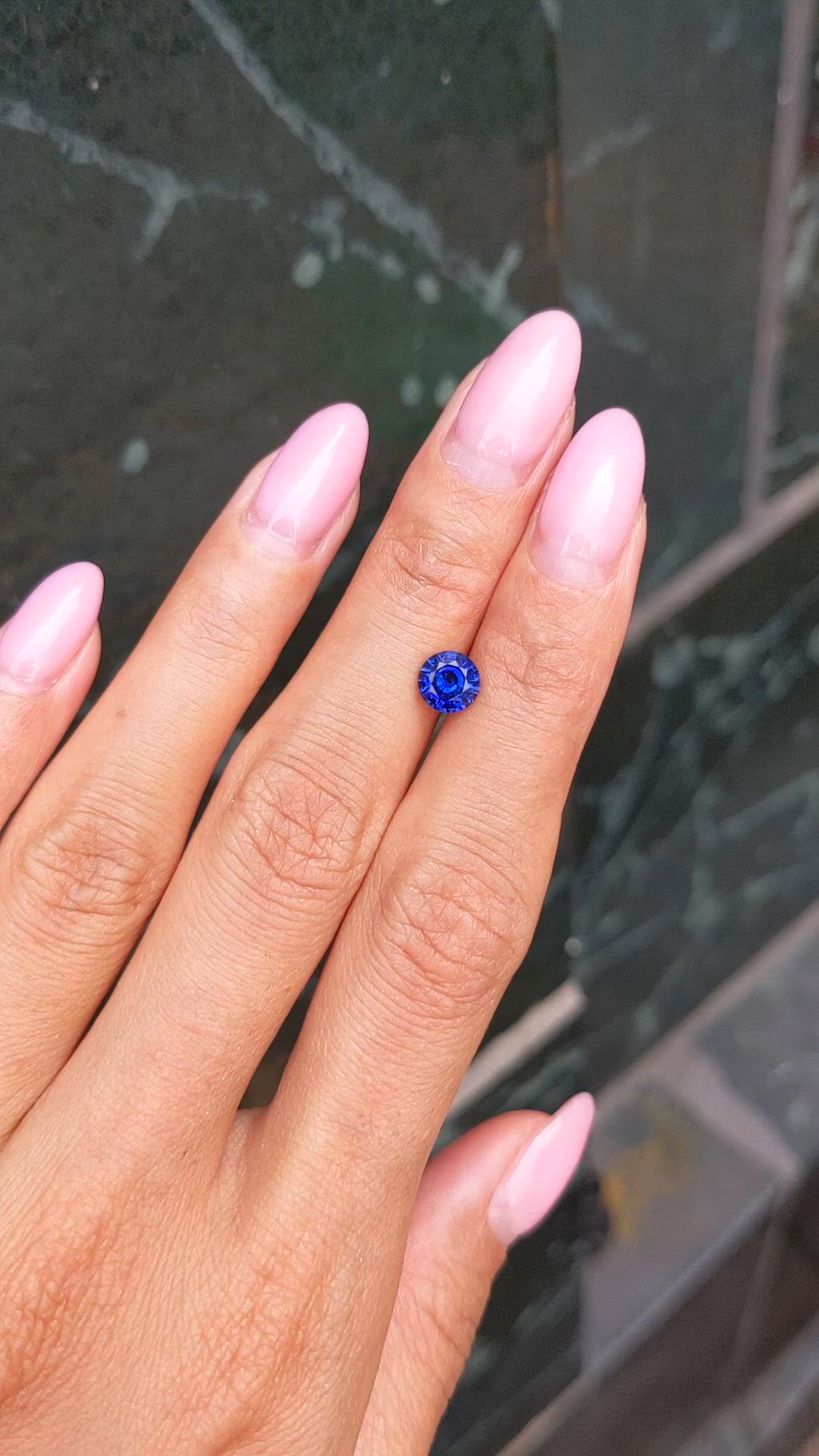 1.11 Ct. Blue Sapphire from Ceylon (Sri Lanka) Size Video