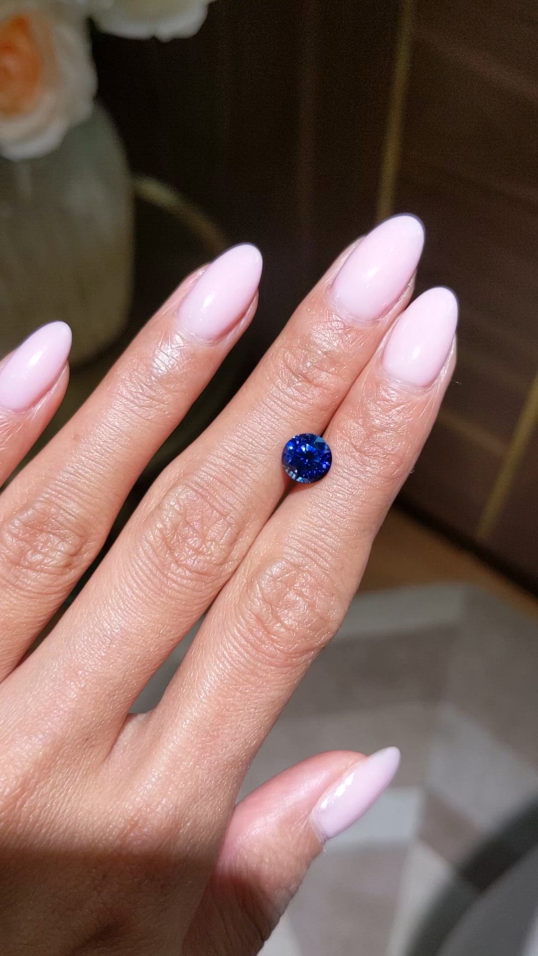 2.22 Ct. Blue Sapphire from Ceylon (Sri Lanka) Size Video