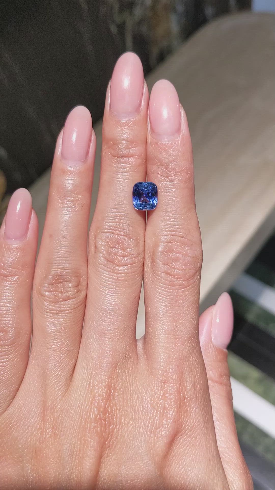 2.91 Ct. Blue Sapphire from Ceylon (Sri Lanka) Size Video
