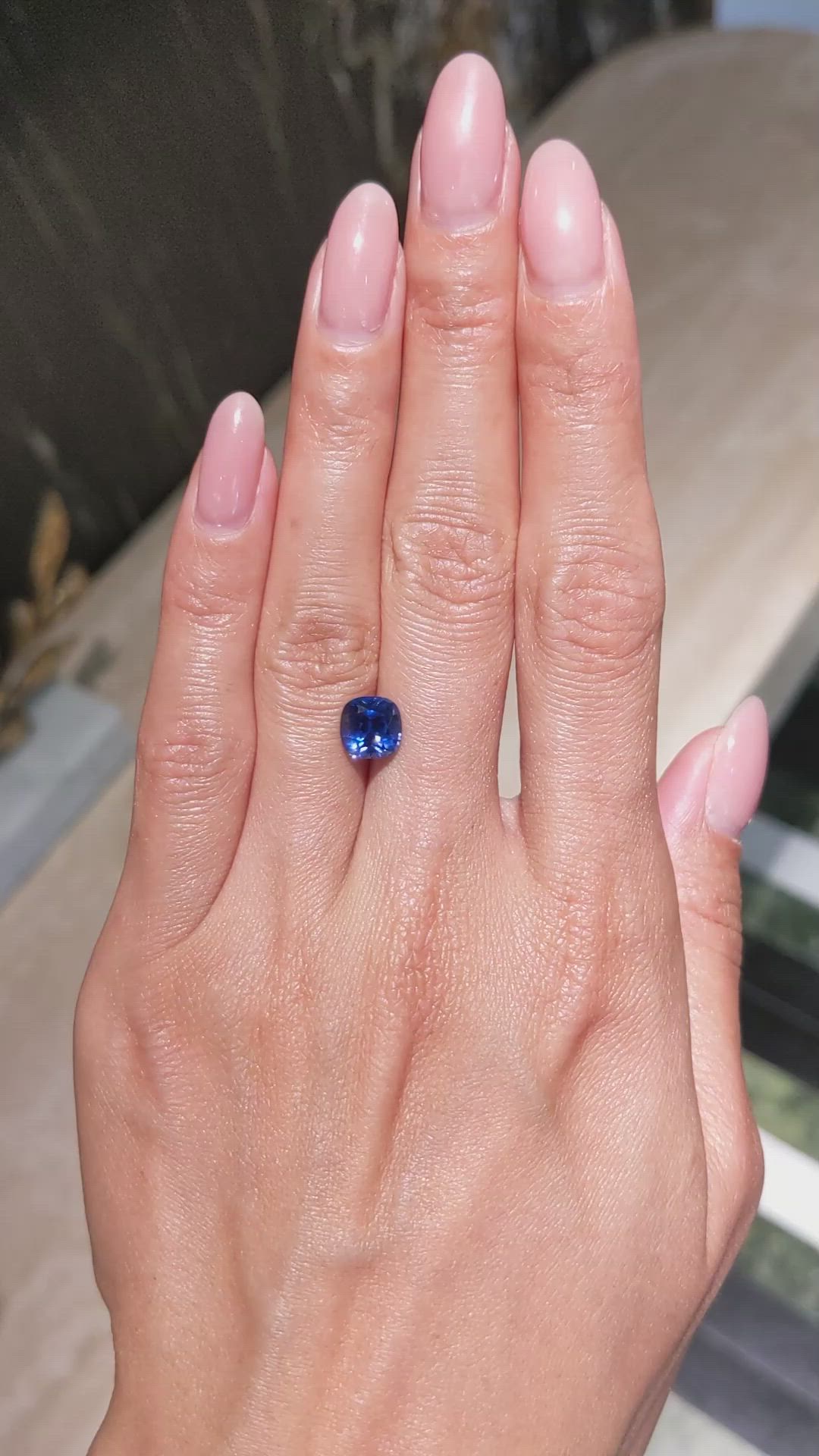 2.66 Ct. Blue Sapphire from Ceylon (Sri Lanka) Size Video