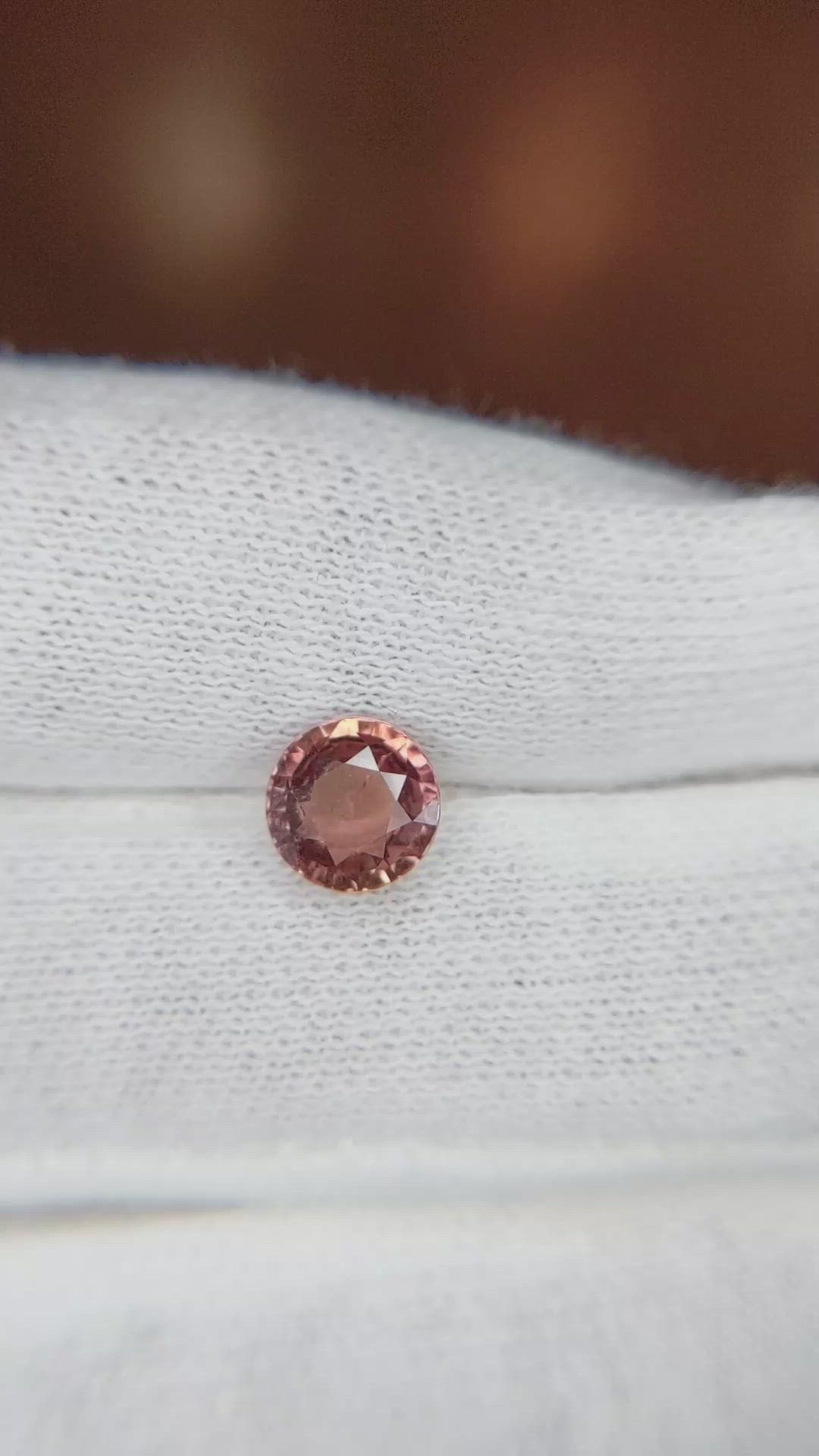 1.37 Ct. Padparadscha Sapphire from Madagascar Size Video