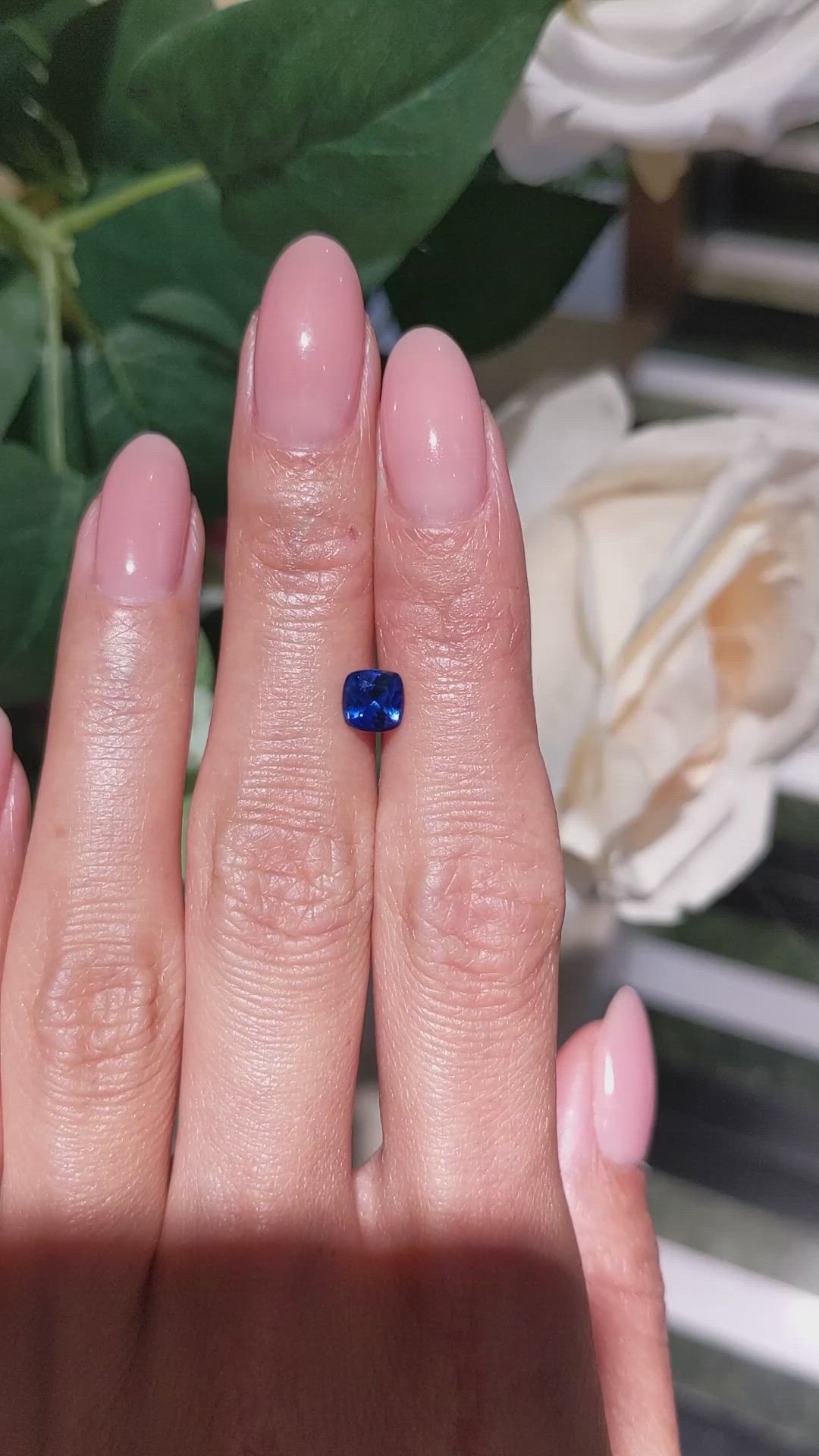 0.91 Ct. Blue Sapphire from Ceylon (Sri Lanka) Size Video