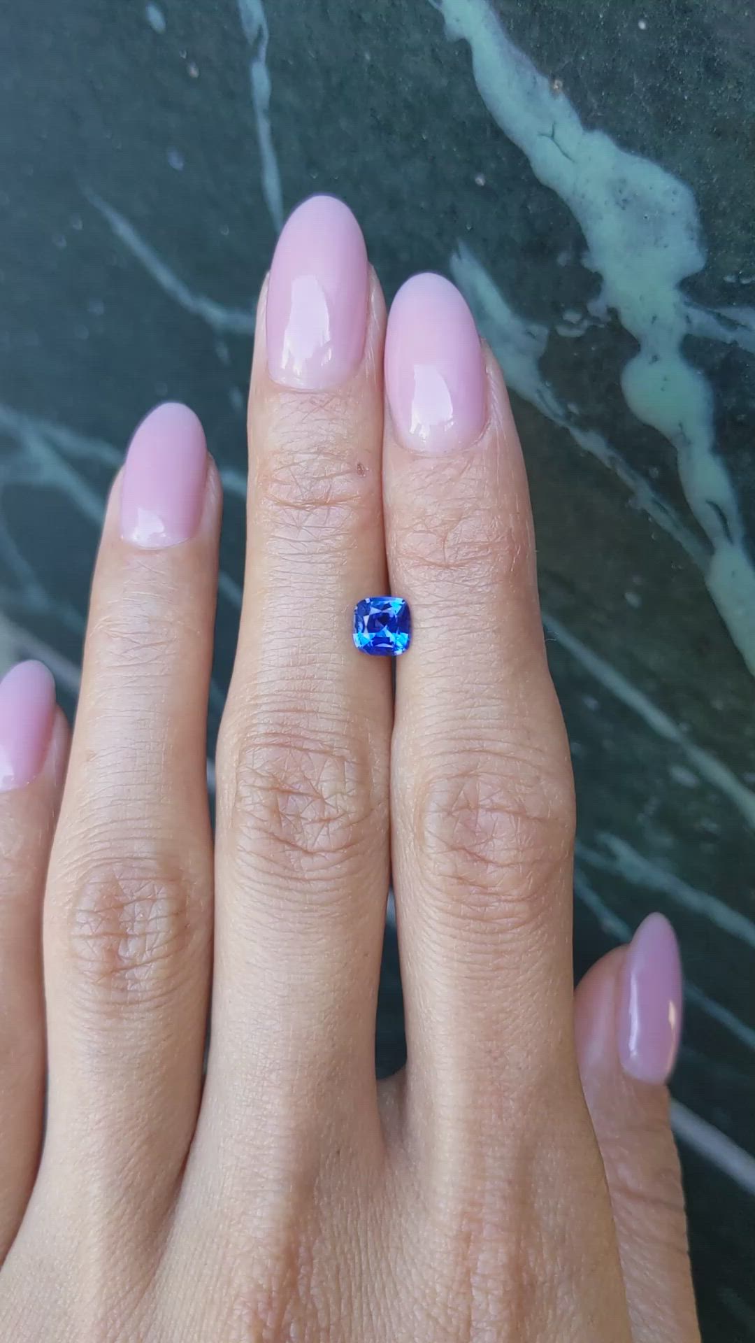 0.91 Ct. Blue Sapphire from Ceylon (Sri Lanka) Size Video