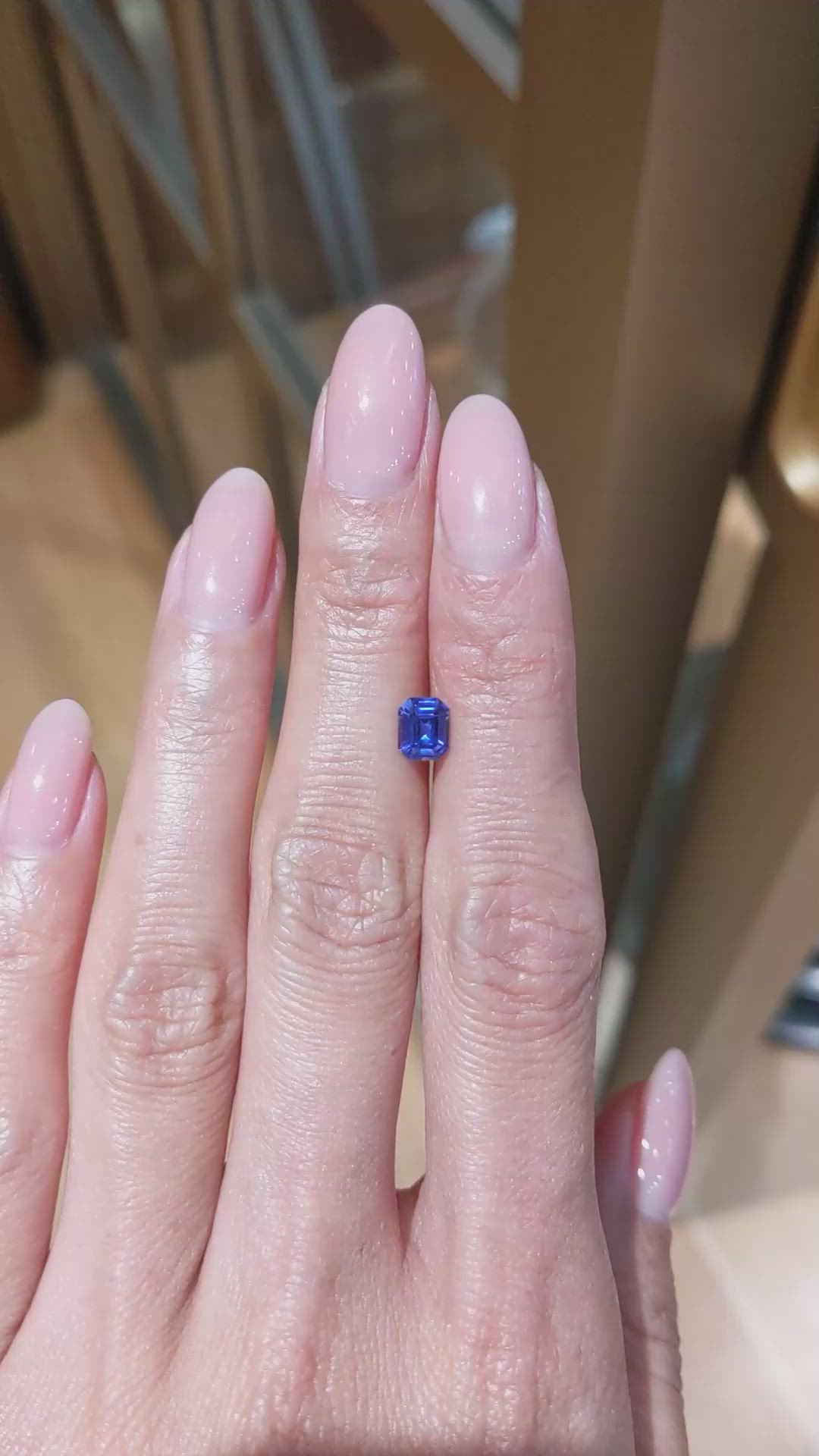0.92 Ct. Blue Sapphire from Ceylon (Sri Lanka) Size Video