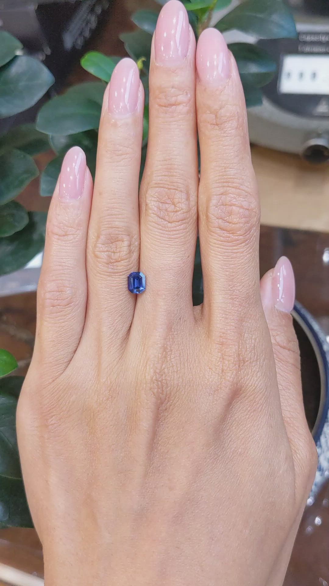 0.95 Ct. Blue Sapphire from Ceylon (Sri Lanka) Size Video