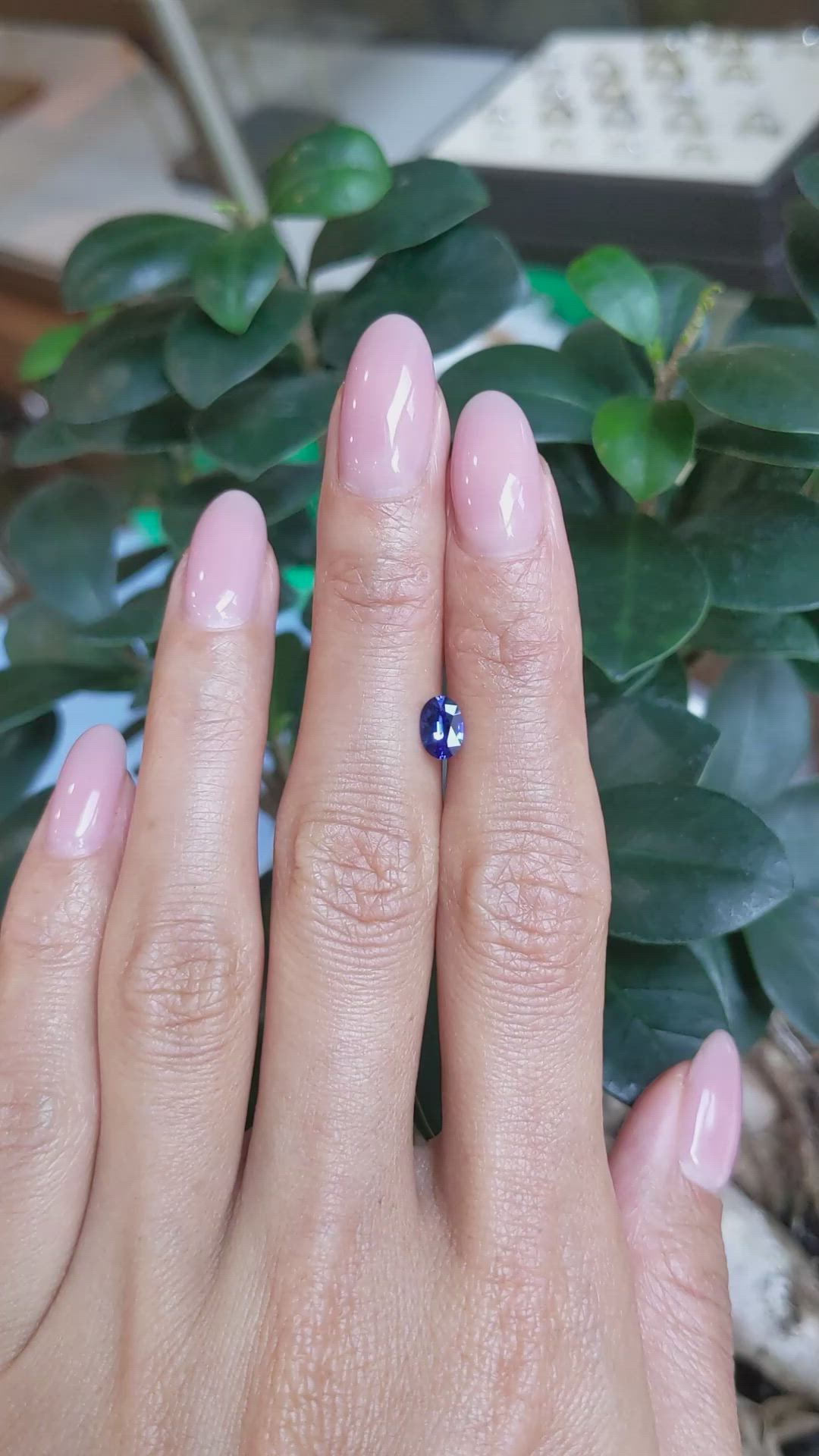 0.61 Ct. Blue Sapphire from Ceylon (Sri Lanka) Size Video