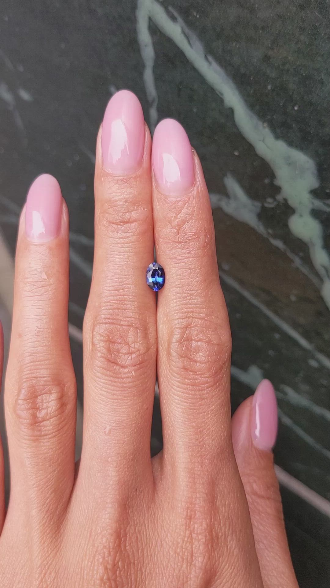 0.67 Ct. Blue Sapphire from Ceylon (Sri Lanka) Size Video