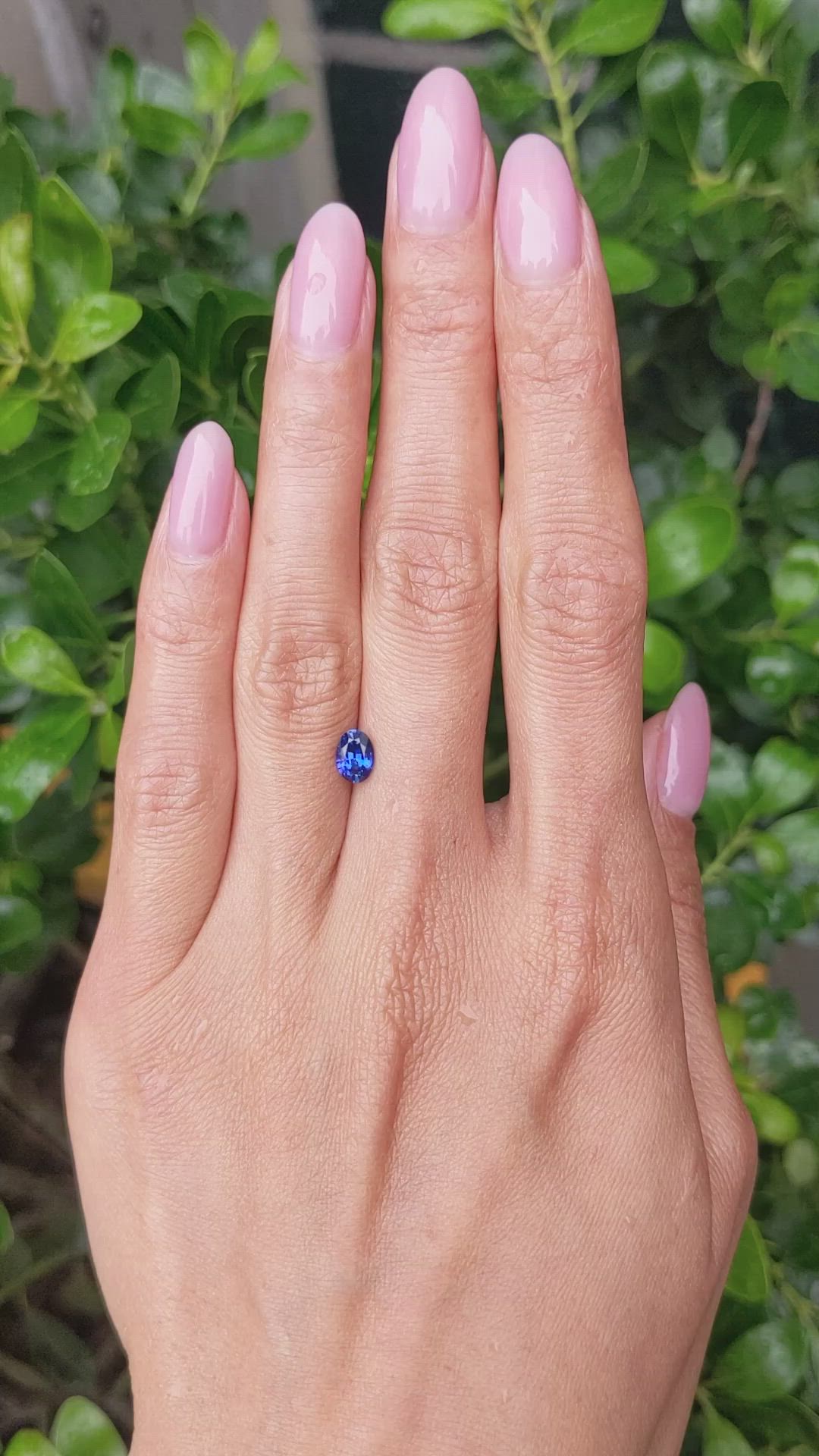 0.69 Ct. Blue Sapphire from Ceylon (Sri Lanka) Size Video