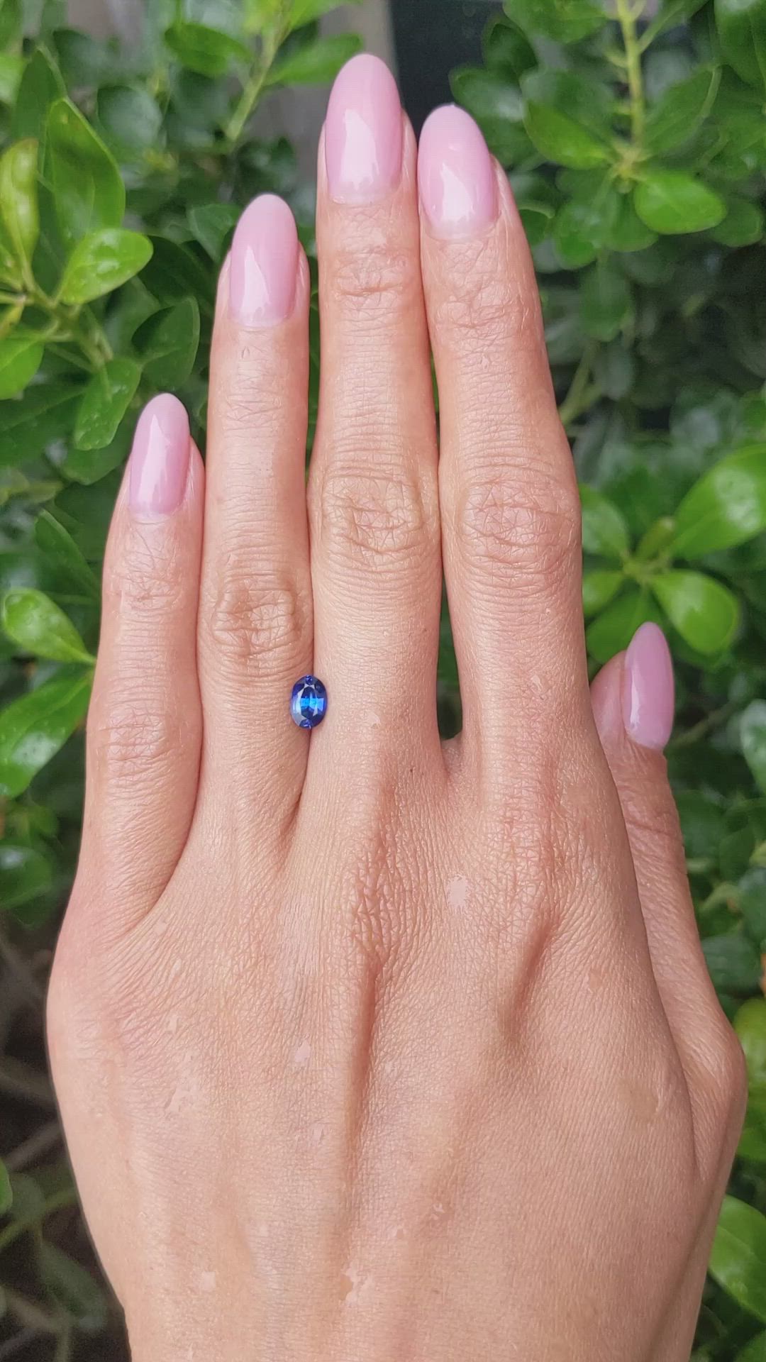 0.73 Ct. Blue Sapphire from Ceylon (Sri Lanka) Size Video