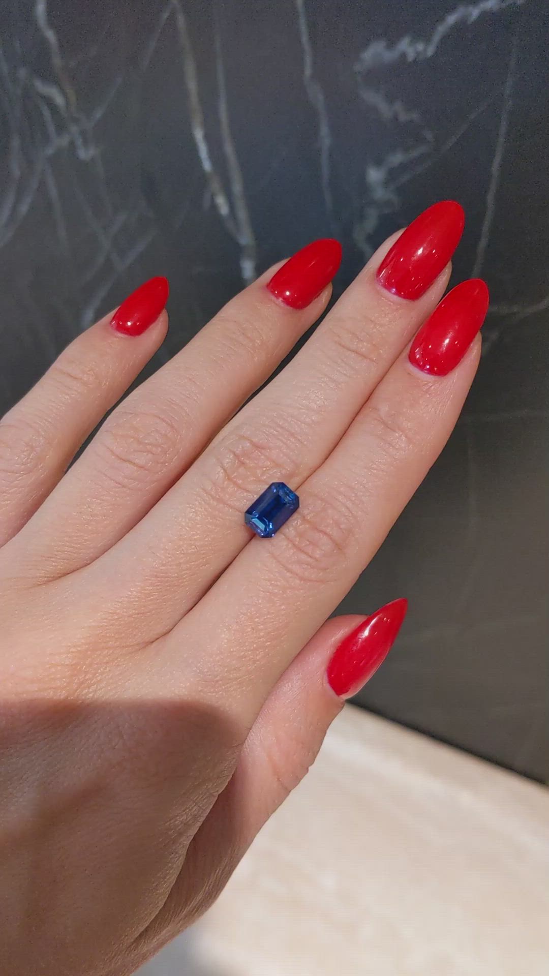 2.57 Ct. Blue Sapphire from Ceylon (Sri Lanka) Size Video