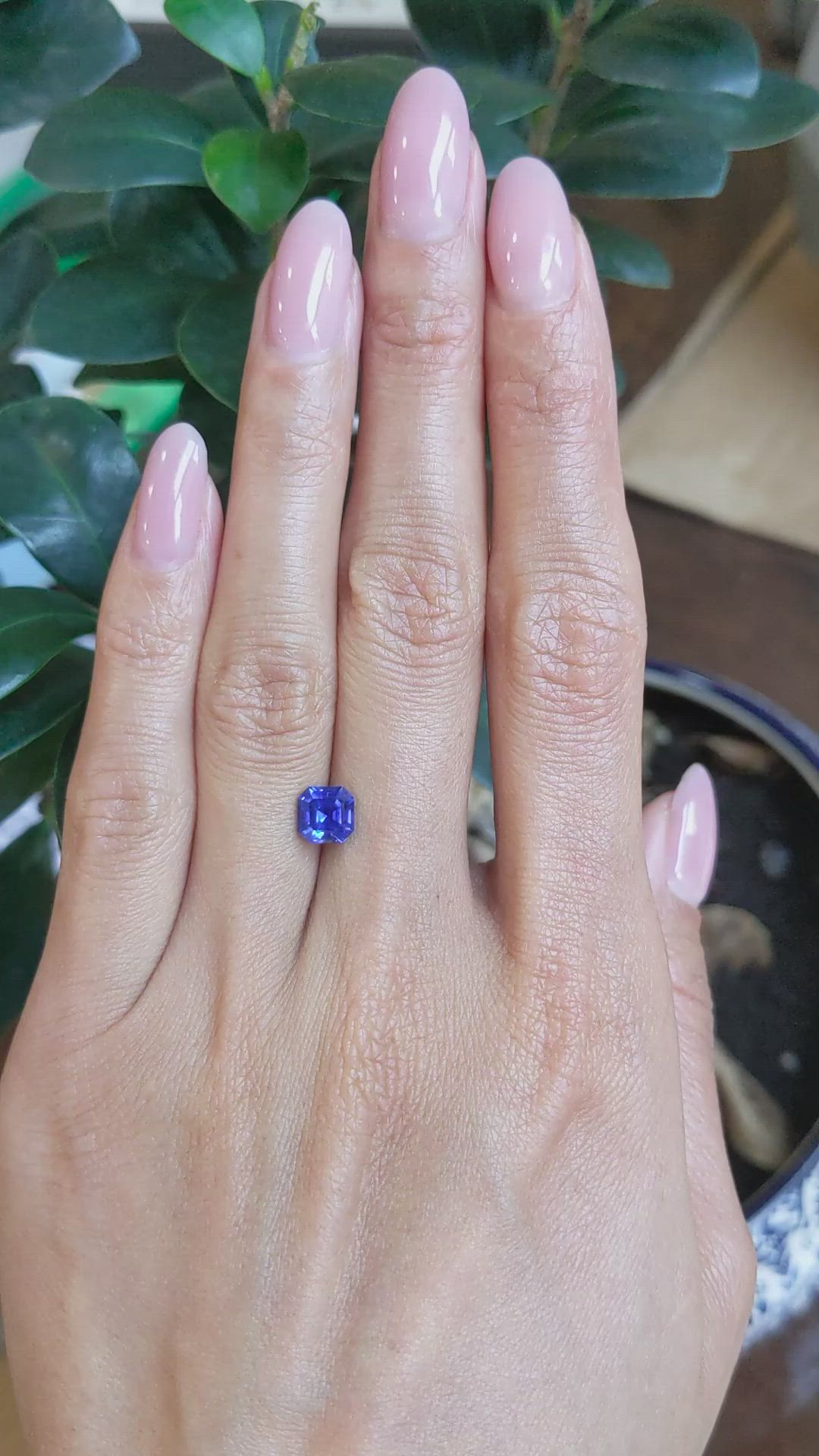 1.33 Ct. Blue Sapphire from Ceylon (Sri Lanka) Size Video