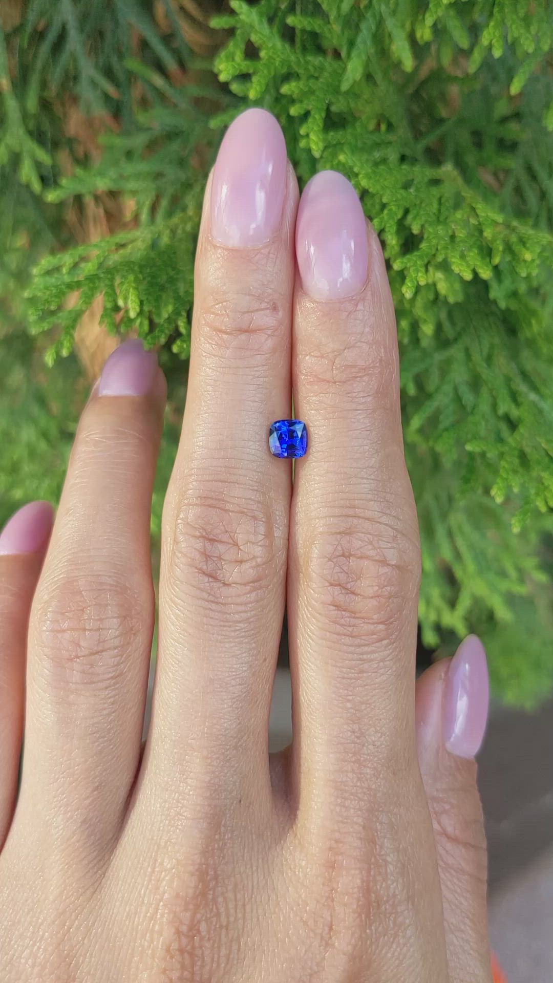 0.77 Ct. Blue Sapphire from Ceylon (Sri Lanka) Size Video
