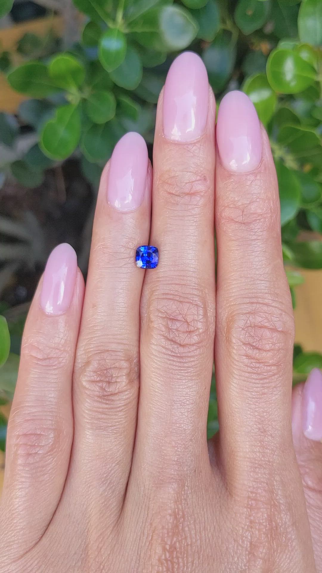 0.77 Ct. Blue Sapphire from Ceylon (Sri Lanka) Size Video