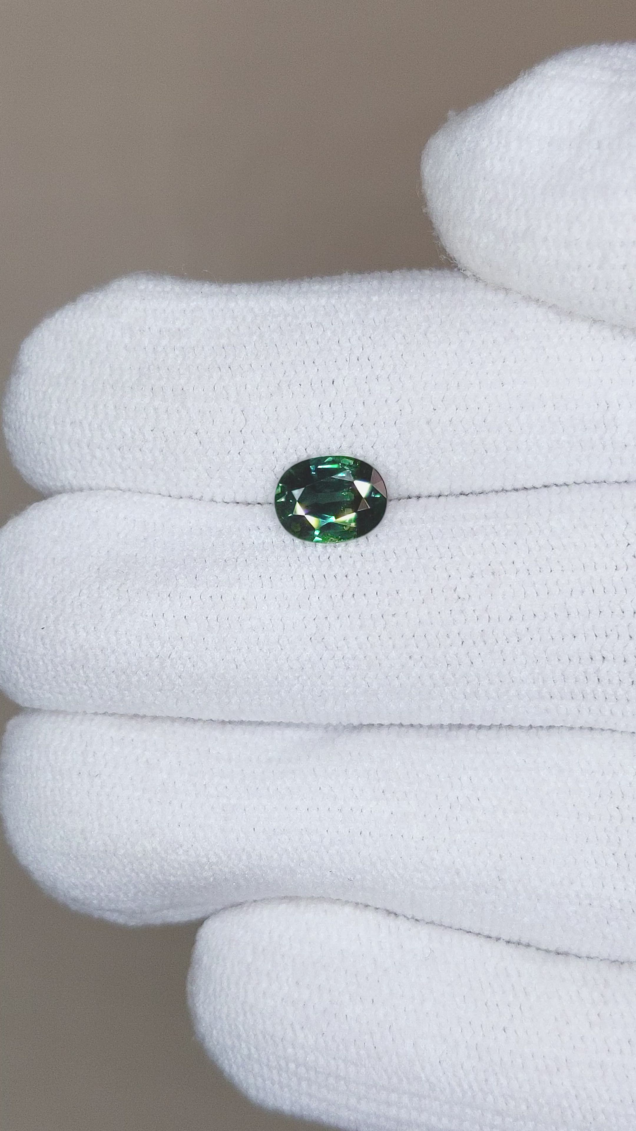 0.95 Ct. Bluish Green Sapphire from Madagascar Size Video