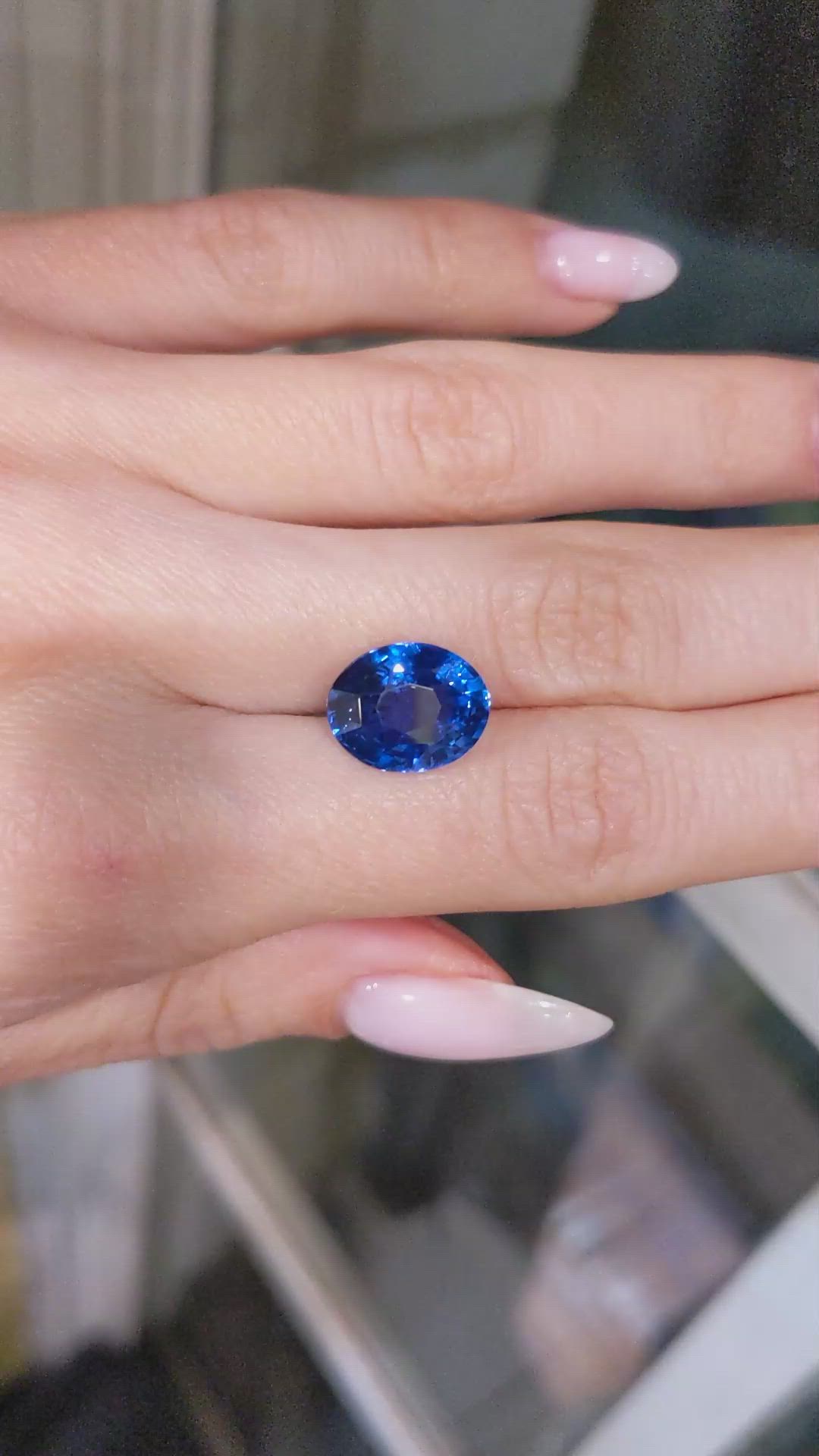 6.08 Ct. Blue Sapphire from Ceylon (Sri Lanka) Size Video