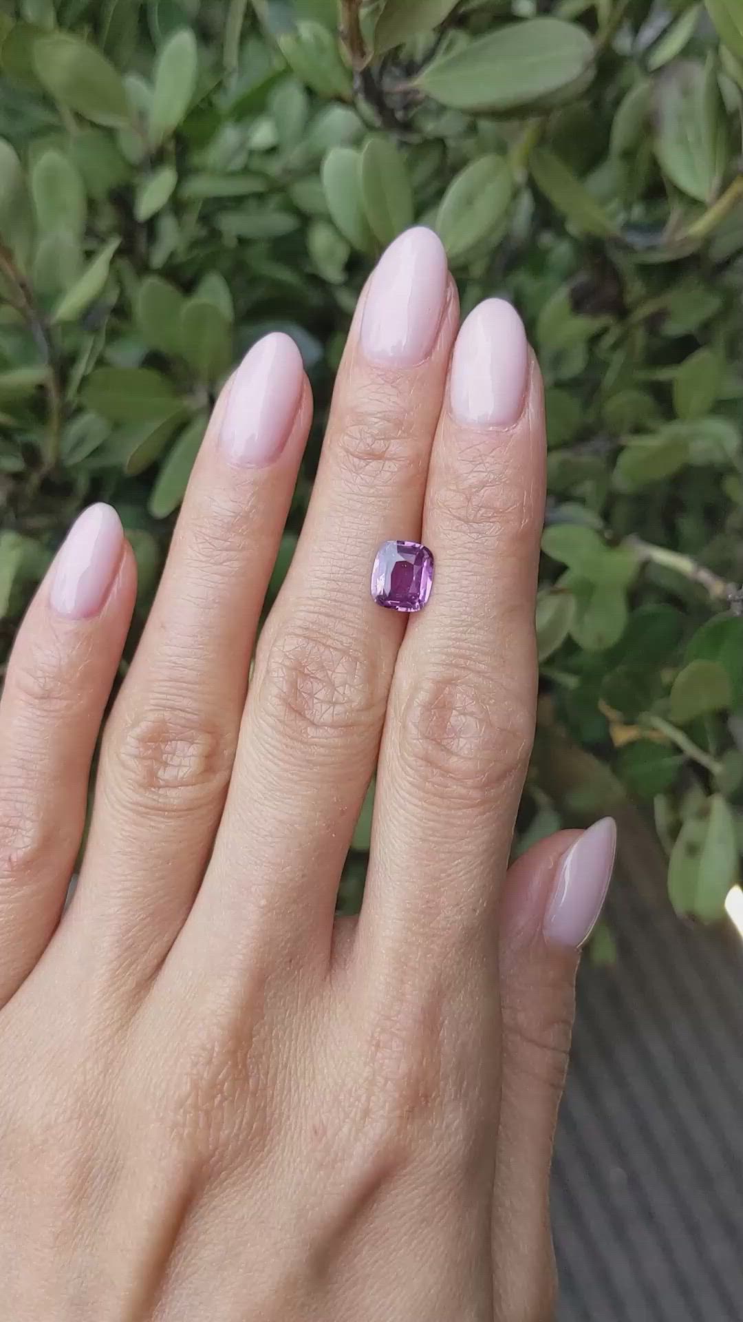 2.01 Ct. Purple Sapphire from Ceylon (Sri Lanka) Size Video