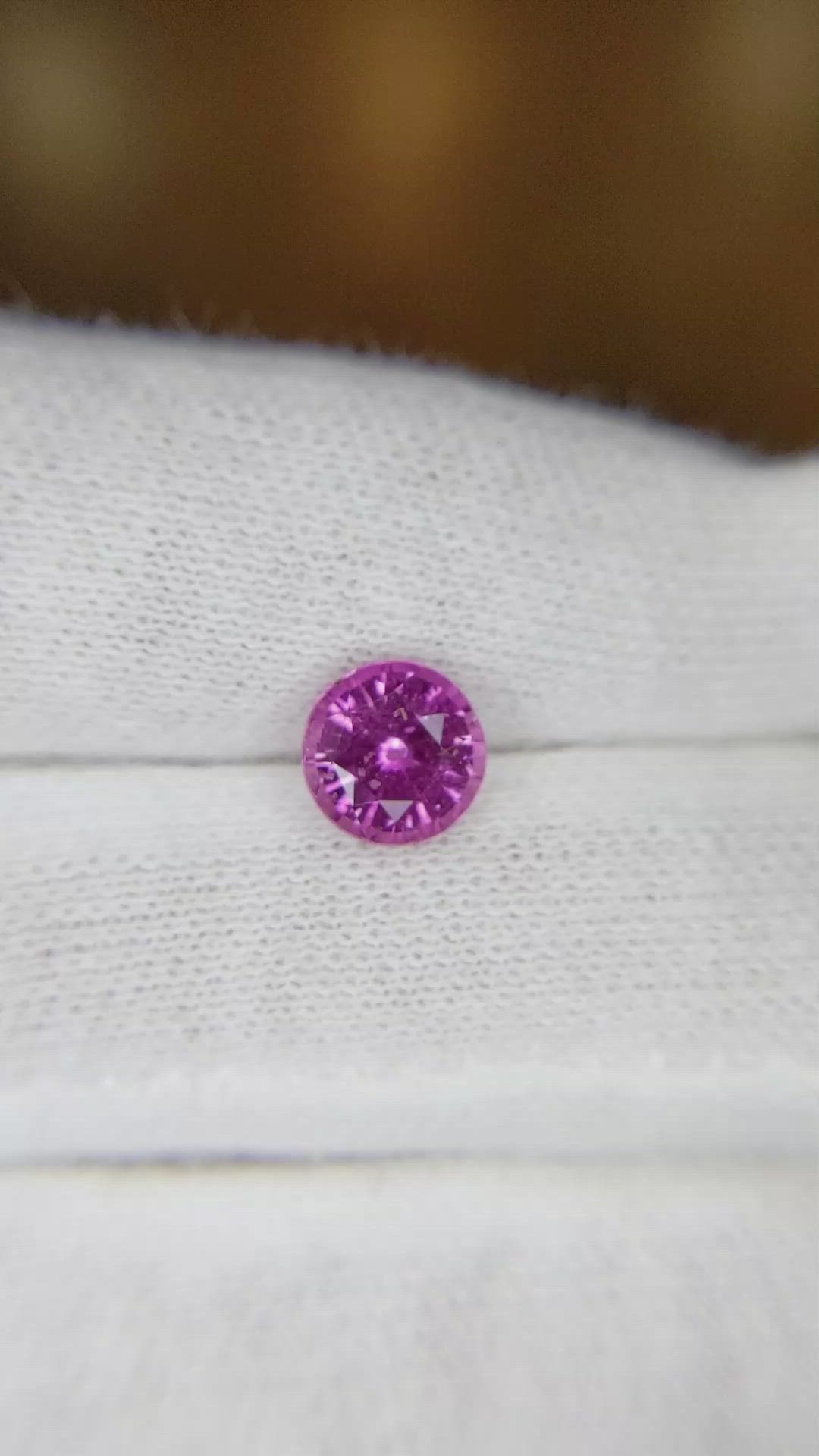 1.71 Ct. Purplish Pink Sapphire from Ceylon (Sri Lanka) Size Video