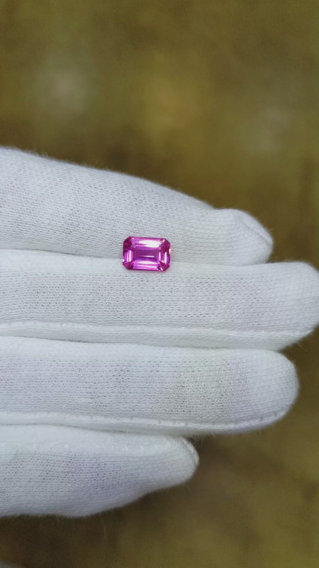 1.56 Ct. Pink Sapphire from Ceylon (Sri Lanka) Size Video