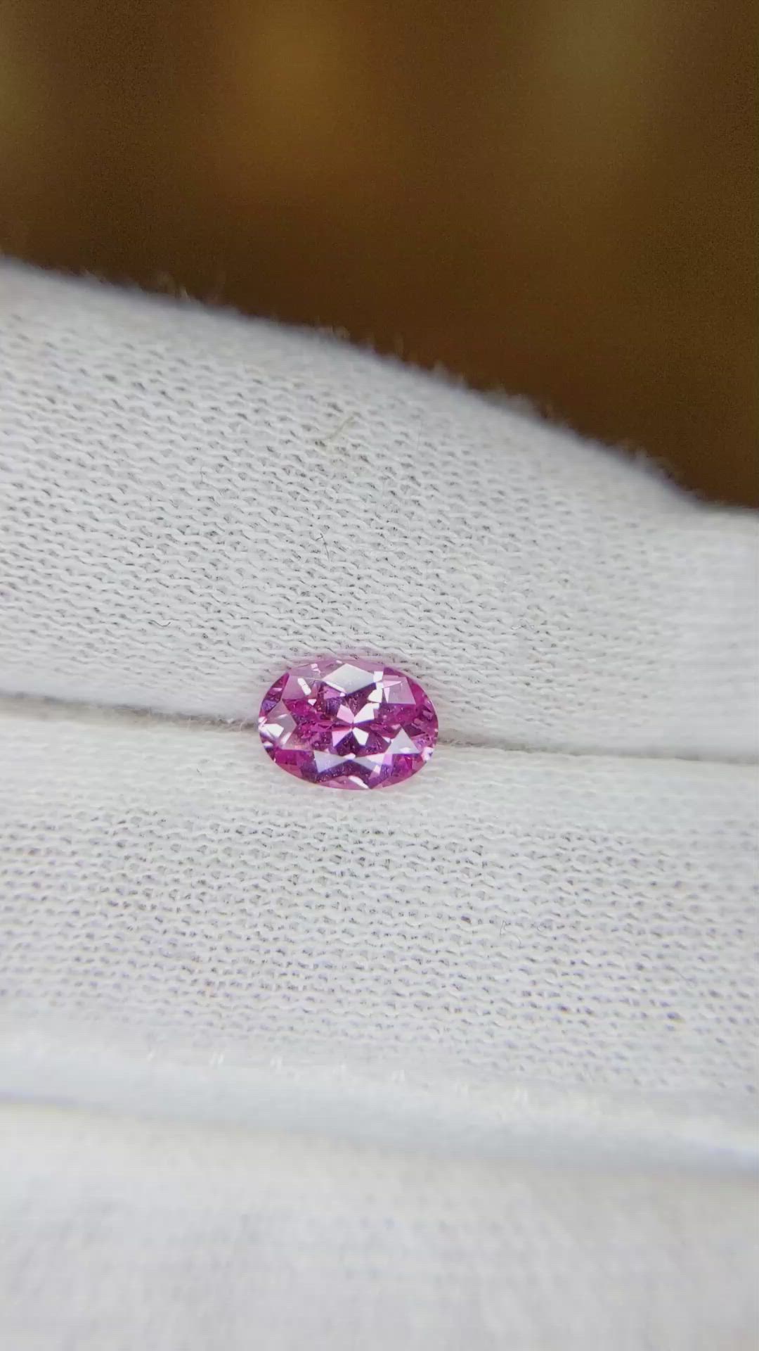0.89 Ct. Pink Sapphire from Ceylon (Sri Lanka) Size Video