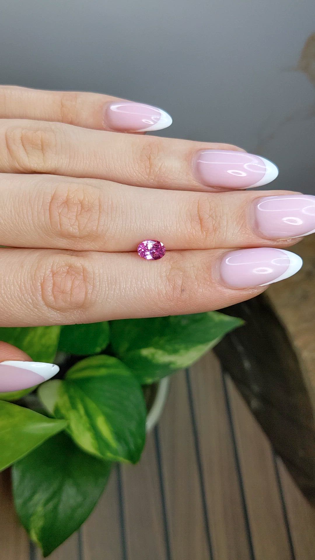 0.89 Ct. Pink Sapphire from Ceylon (Sri Lanka) Size Video