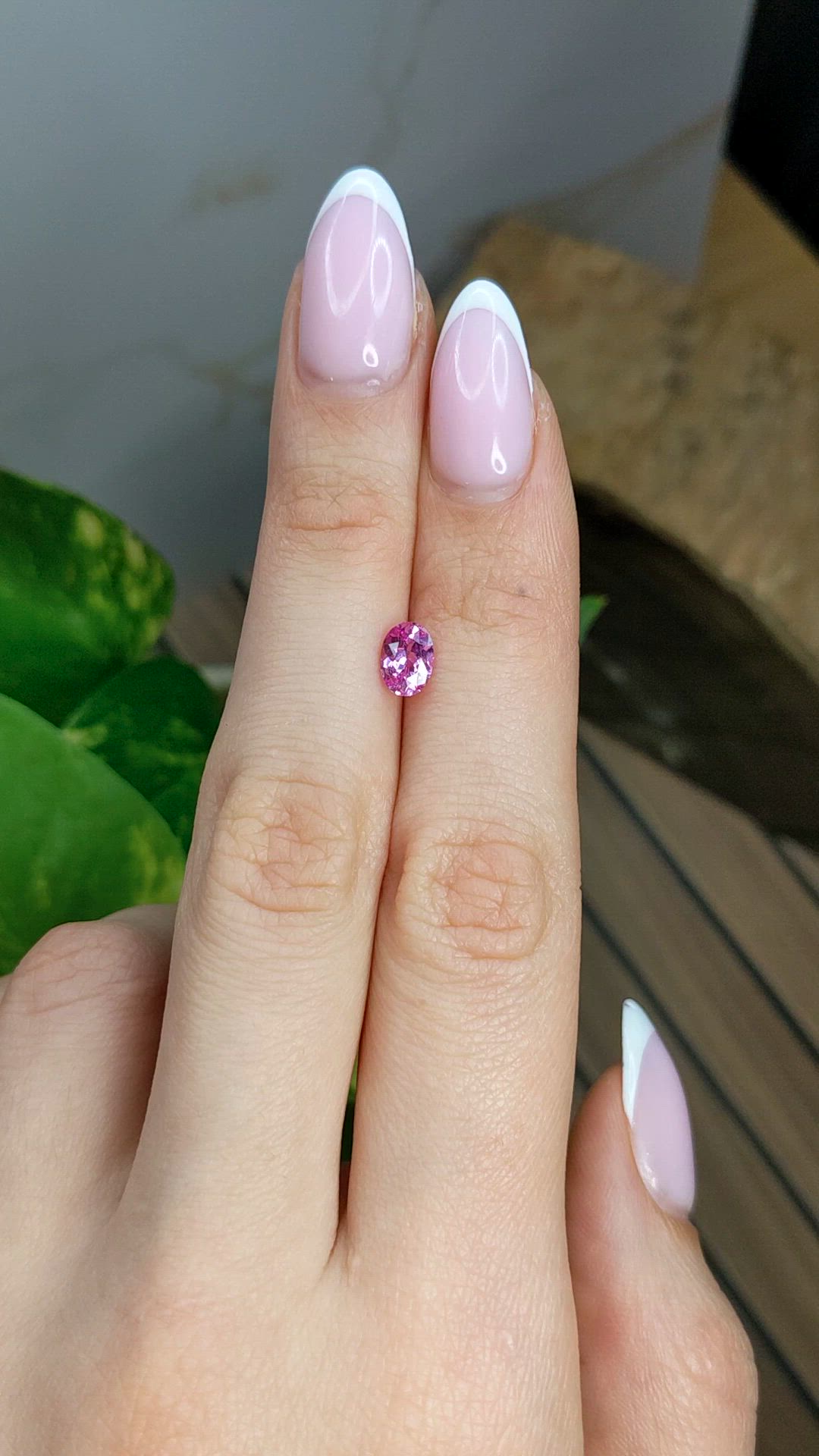 0.89 Ct. Pink Sapphire from Ceylon (Sri Lanka) Size Video